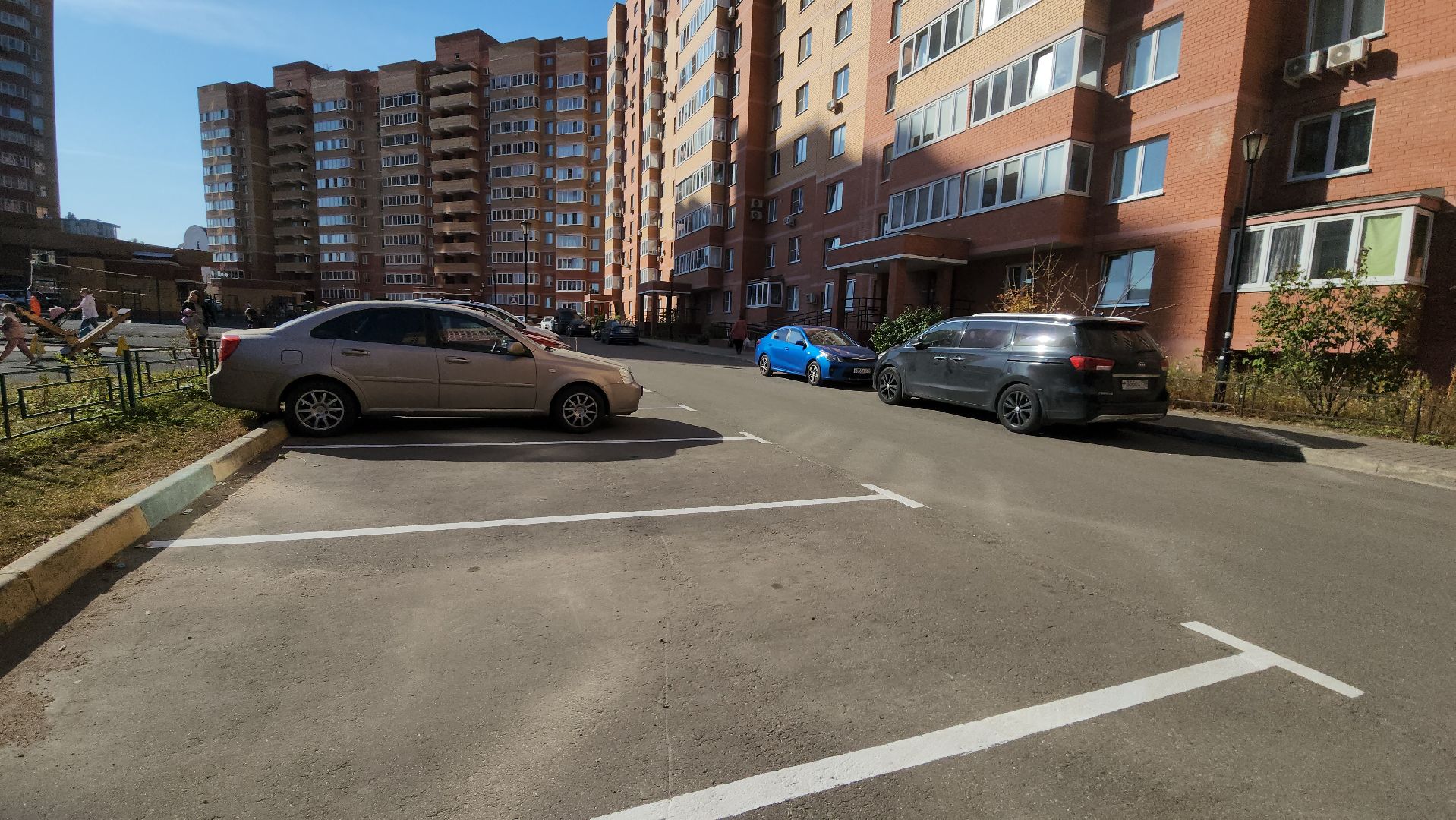 одинцово, лесной городок, благоустройство, разметка, парковка, пешеходный переход,