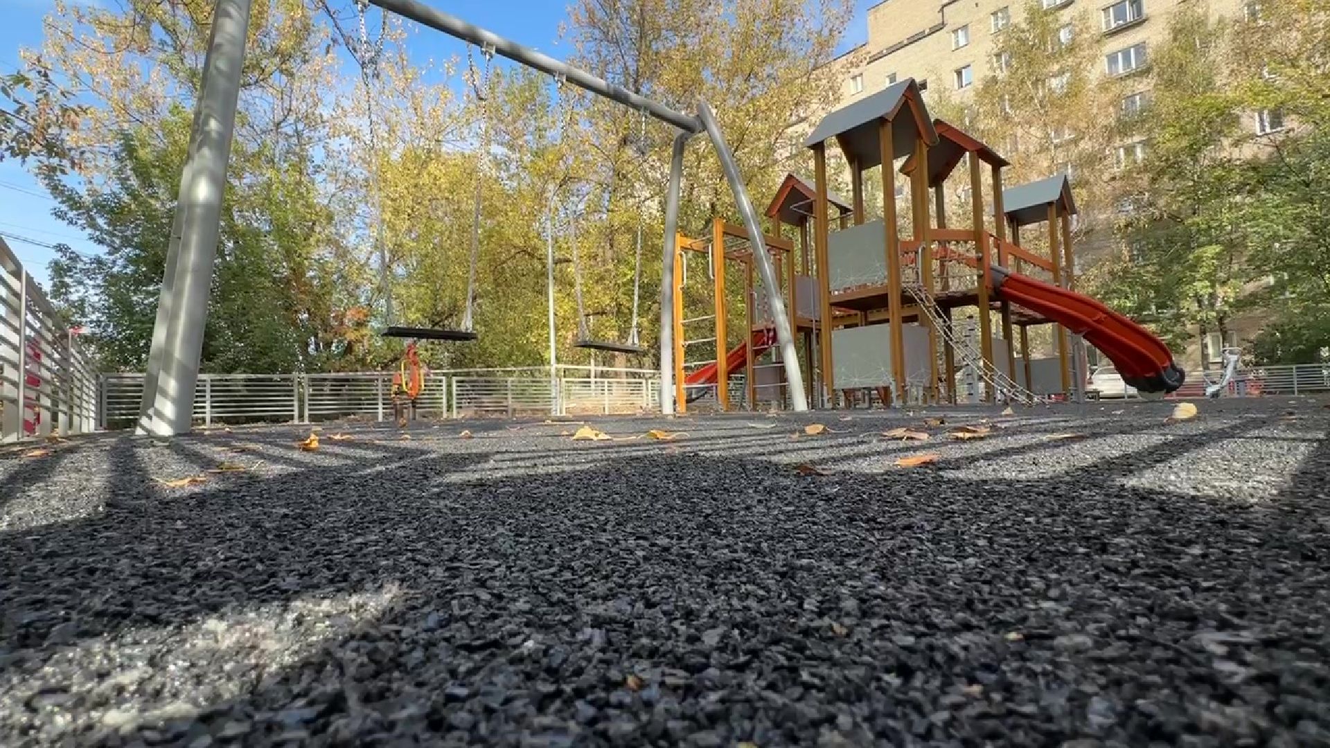 Реутов, Добродел, Строителей, детская площадка, новая ДИП, качели, горки, благоустройство,