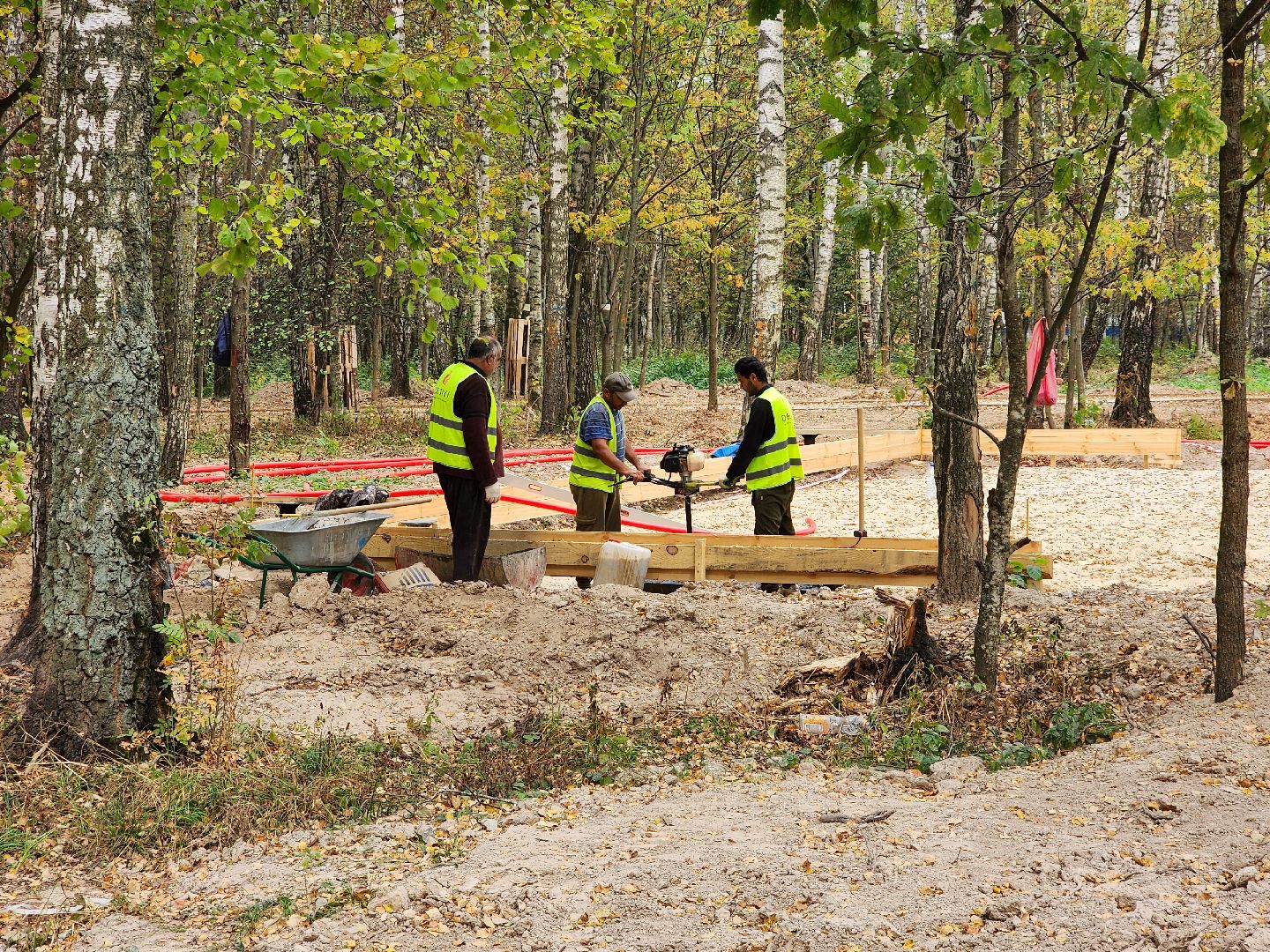 Чехов, микрорайон Губернский, лесопарк, лесопарковая зона отдыха, строительство, благоустройство, программа Парки в лесу, губернатор московской области, глава округа михаил собакин,