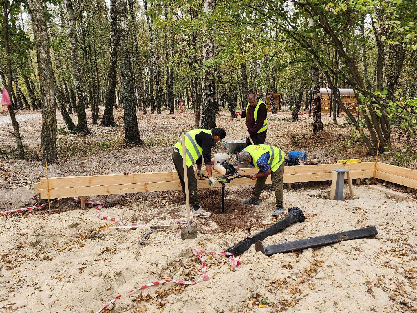 Чехов, микрорайон Губернский, лесопарк, лесопарковая зона отдыха, строительство, благоустройство, программа Парки в лесу, губернатор московской области, глава округа михаил собакин,