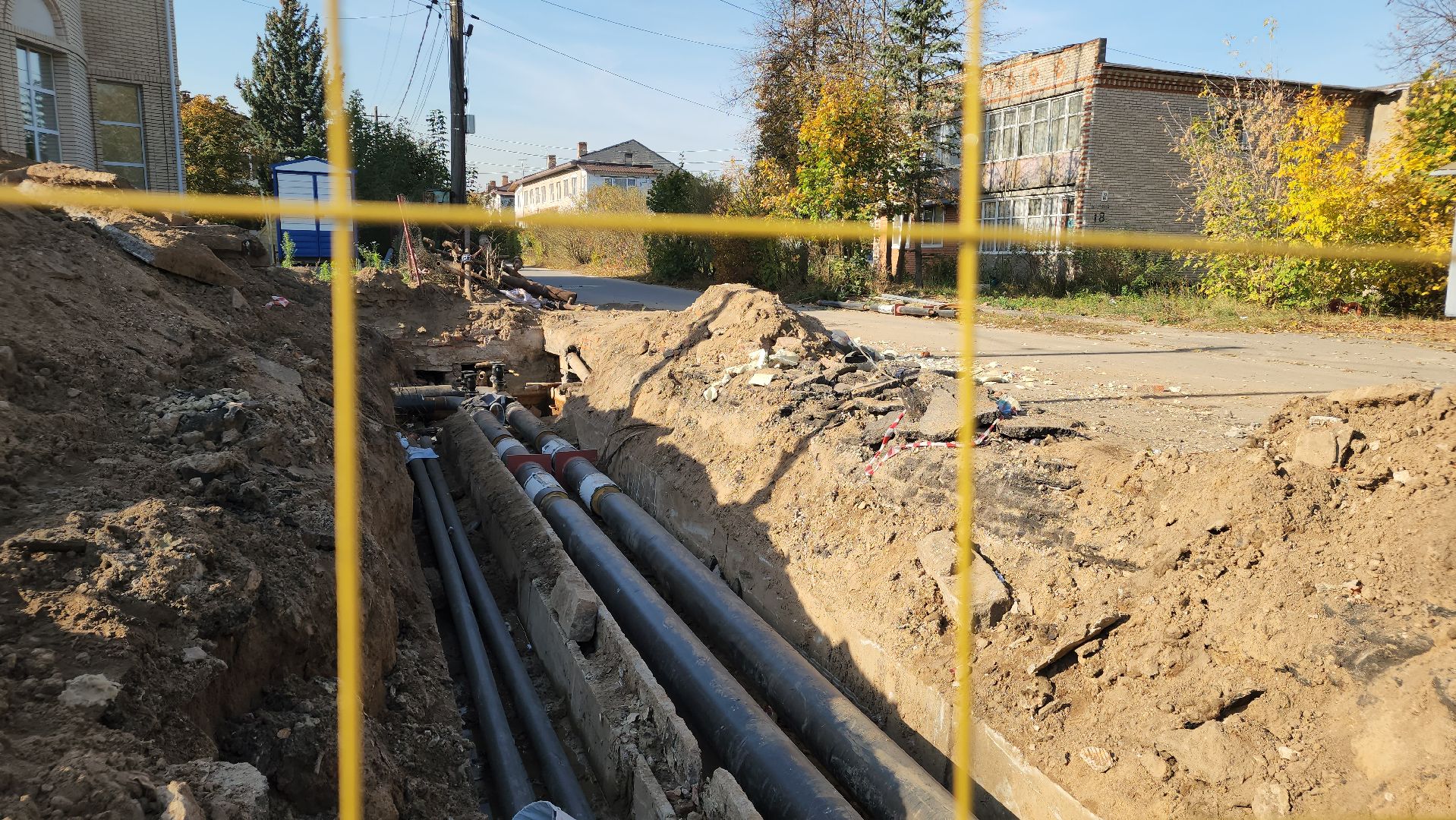 ЖКХ, ремонт тепловых сетей, теплотрасса, Лосино-Петровский,