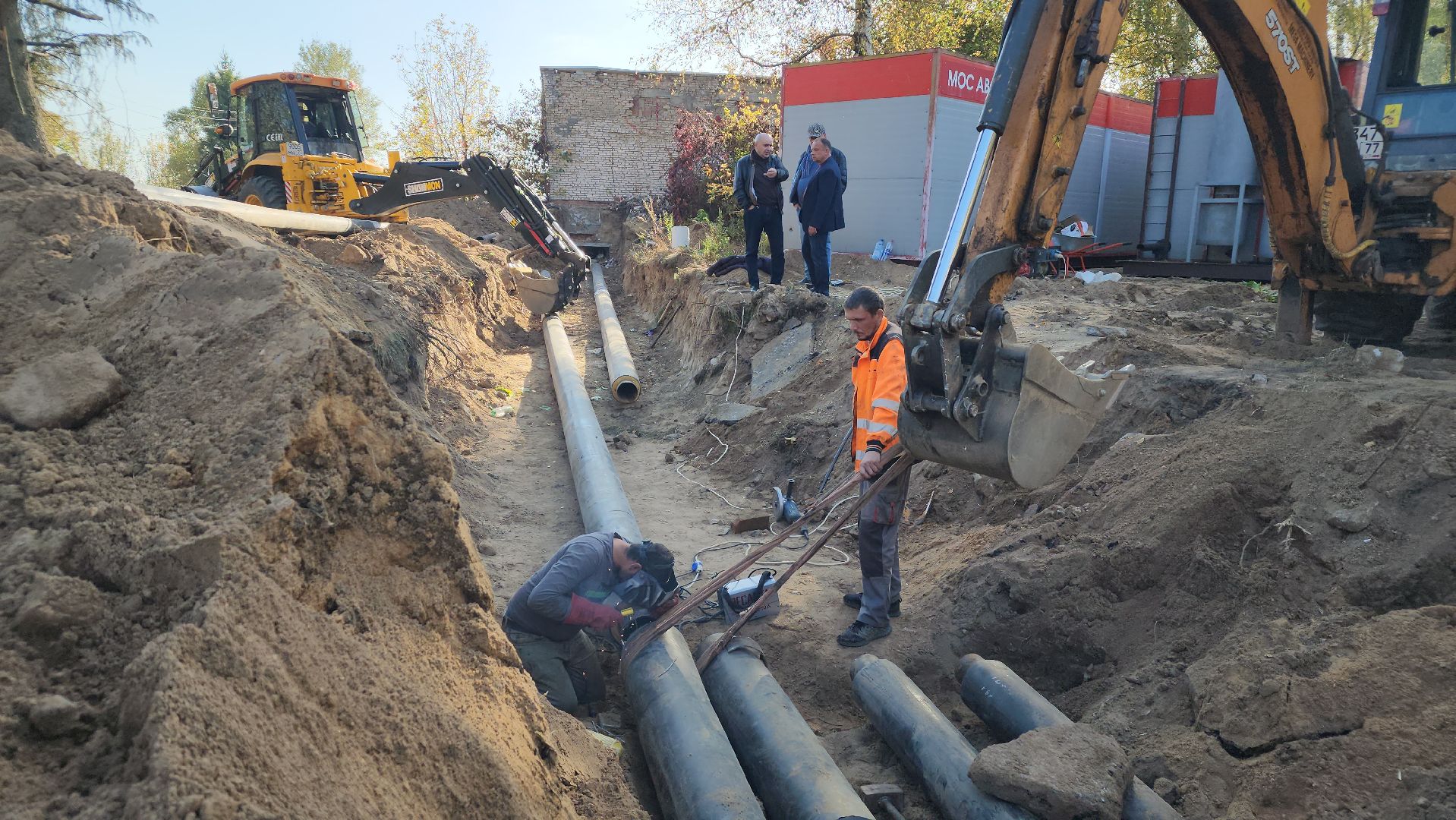 ЖКХ, ремонт тепловых сетей, теплотрасса, Лосино-Петровский,