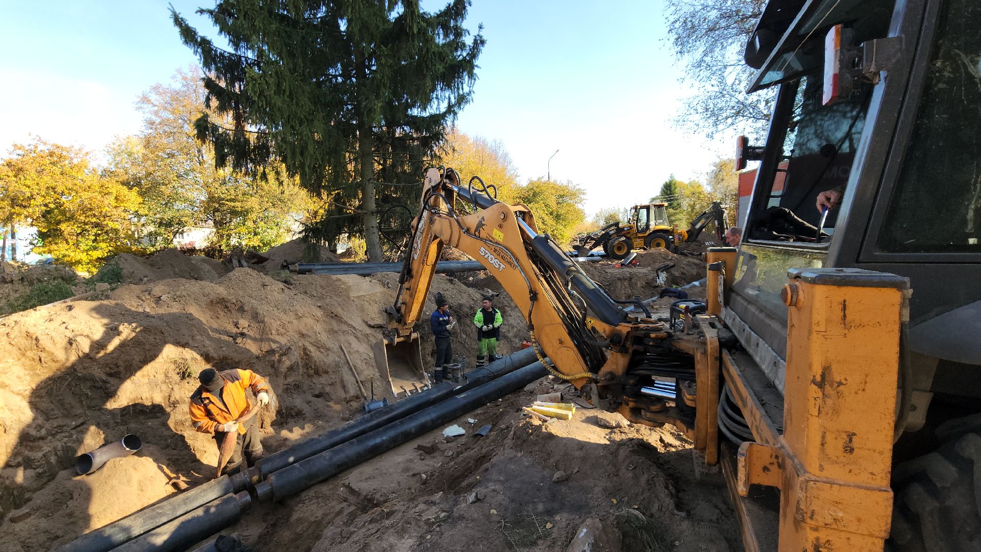 ЖКХ, ремонт тепловых сетей, теплотрасса, Лосино-Петровский,