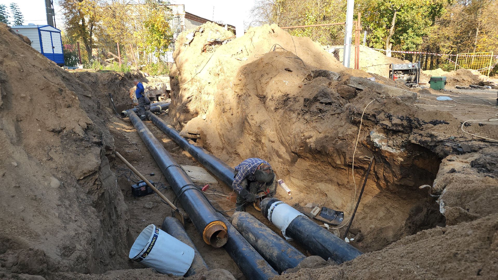 ЖКХ, ремонт тепловых сетей, теплотрасса, Лосино-Петровский,