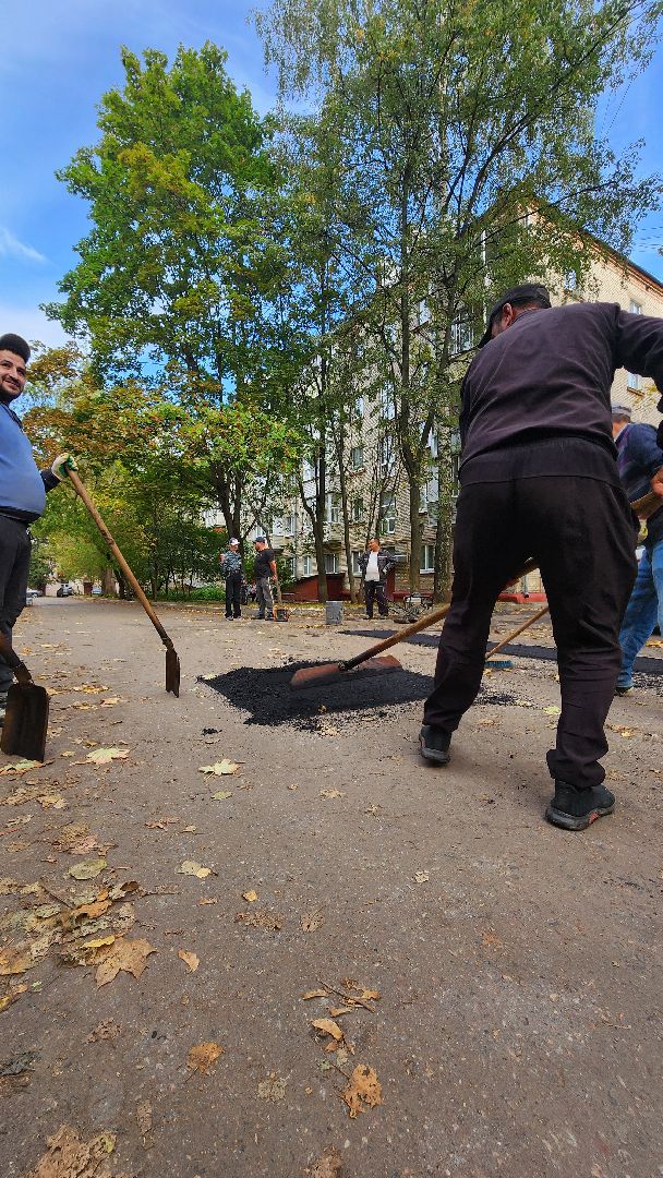 Домодедово, Подмосковье, Дороги, ЖКХ, Ямочный ремонт, замена асфальта во дворе,