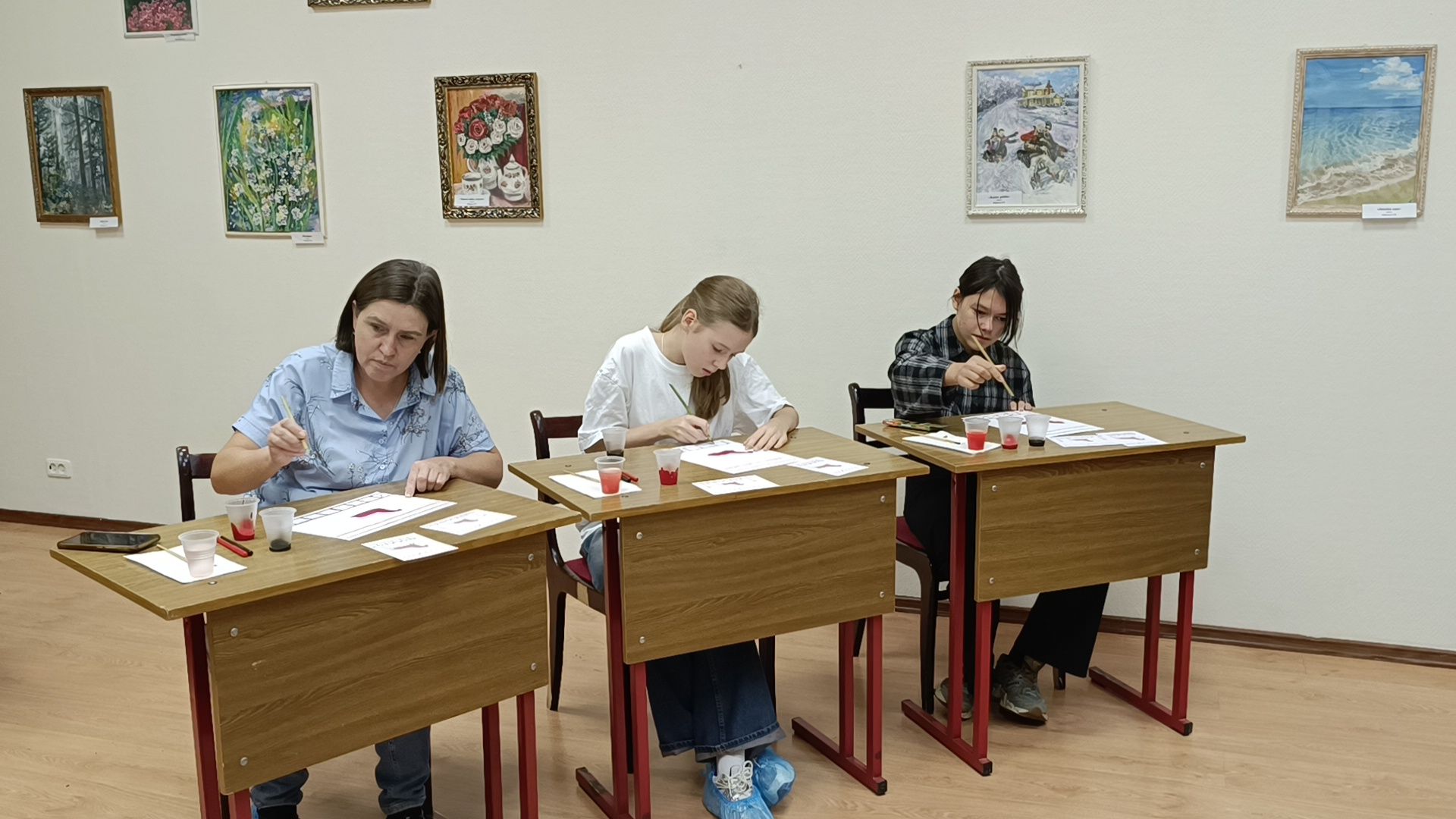 мастер класс, лобня, мезенская роспись,