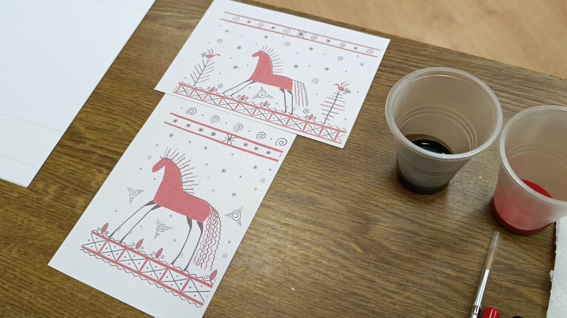 мастер класс, лобня, мезенская роспись,