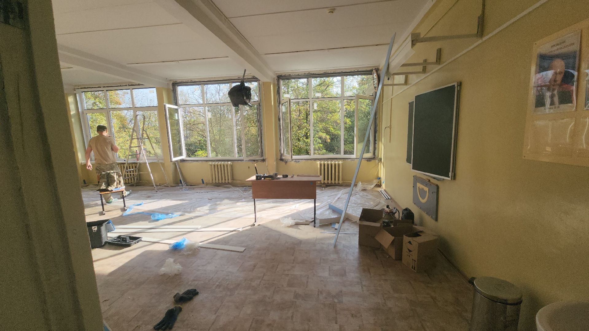 ремонт, егорьевск, окна, школа, дети, обновление,