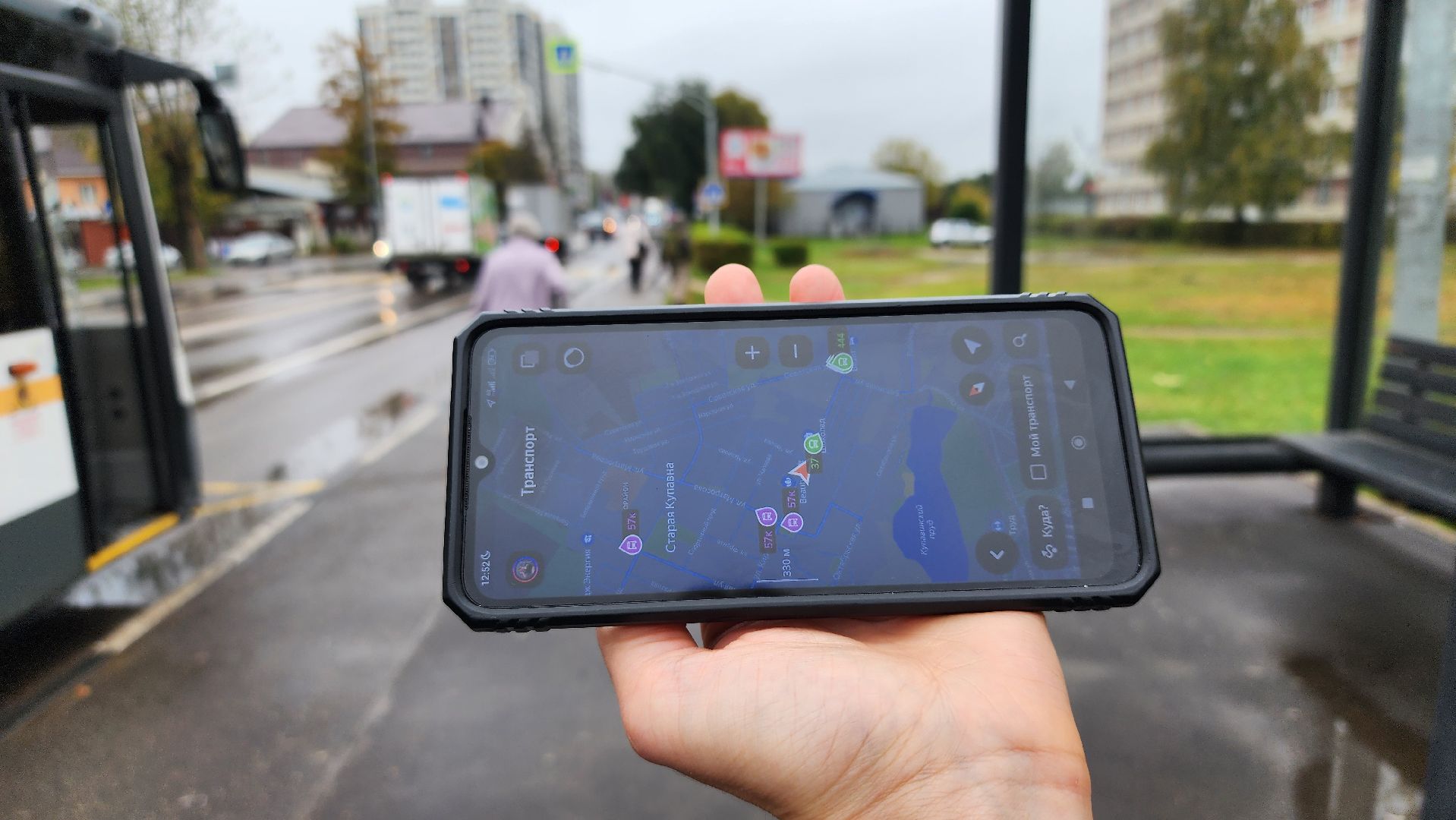 общественный транспорт, приложение яндекс карты, яндекс транспорт, Старая Купавна, Богородский городской округ,
