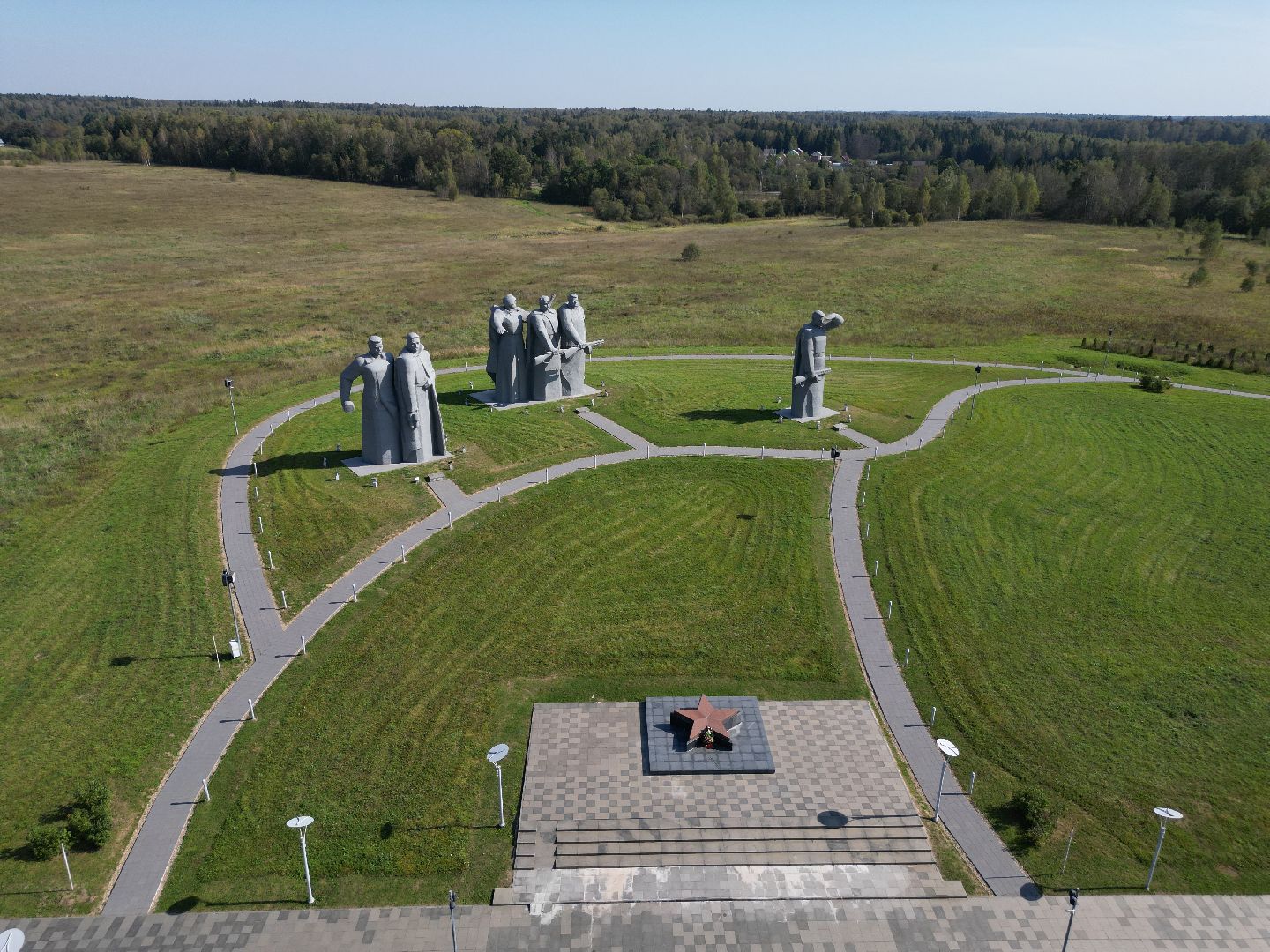 видео с коптера, волоколамск, памятник, вов, города, музей,
