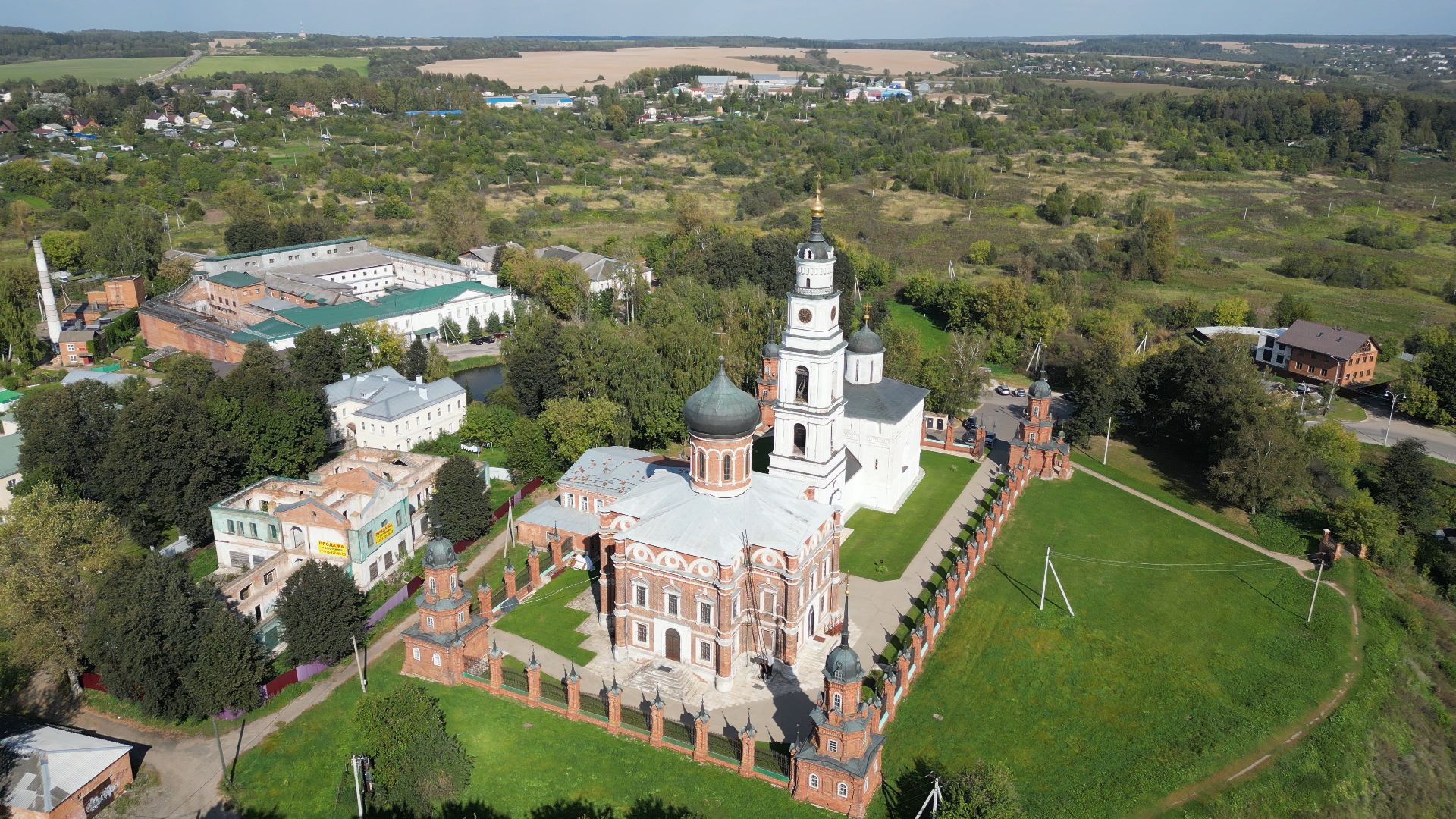 видео с коптера, волоколамск, кремль, города,