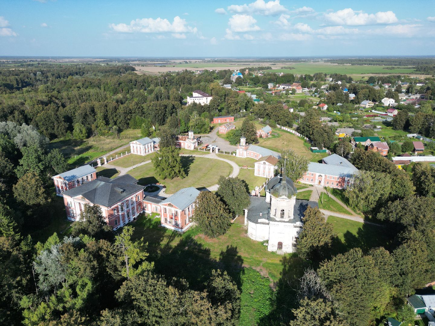 видео с коптера, волоколамск, усадьба, города, культура,