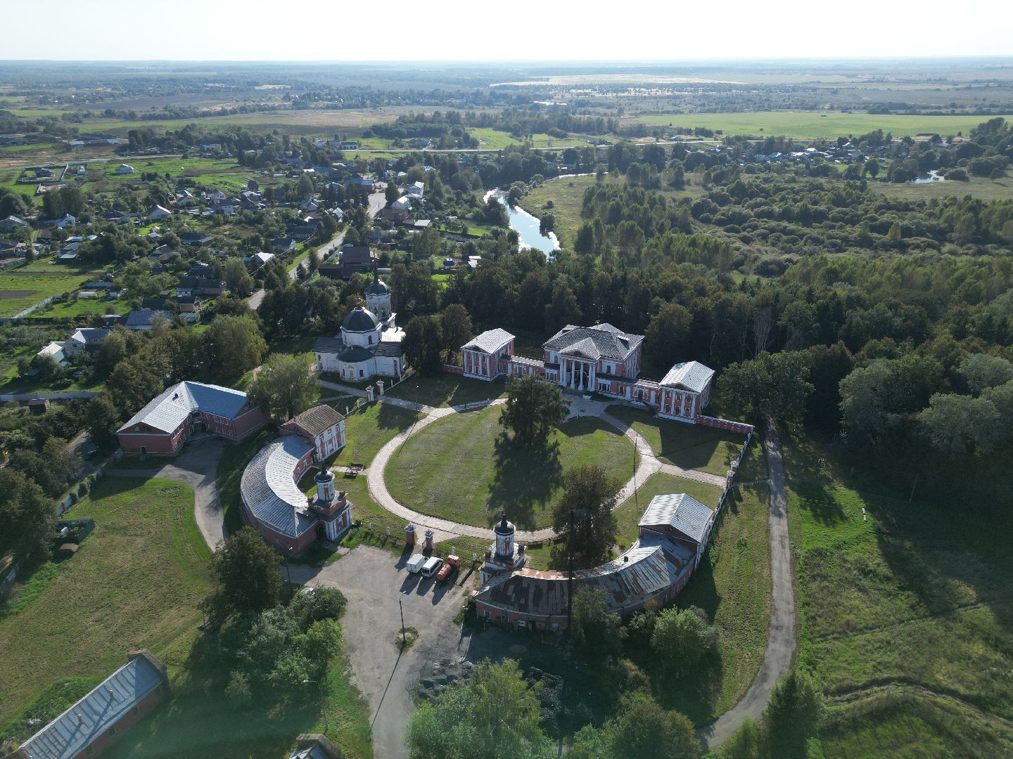 видео с коптера, волоколамск, усадьба, города, культура,