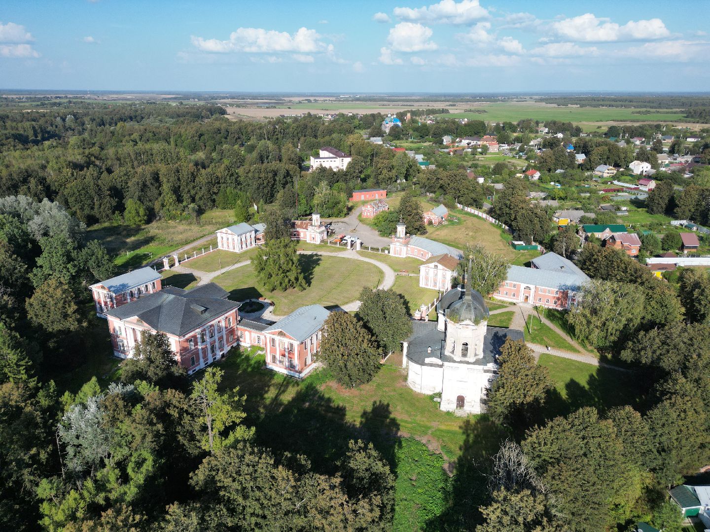 видео с коптера, волоколамск, усадьба, города, культура,