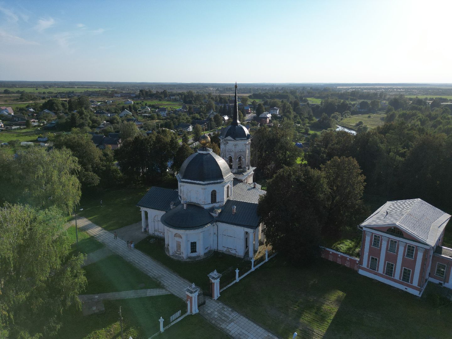 видео с коптера, волоколамск, усадьба, города, культура,