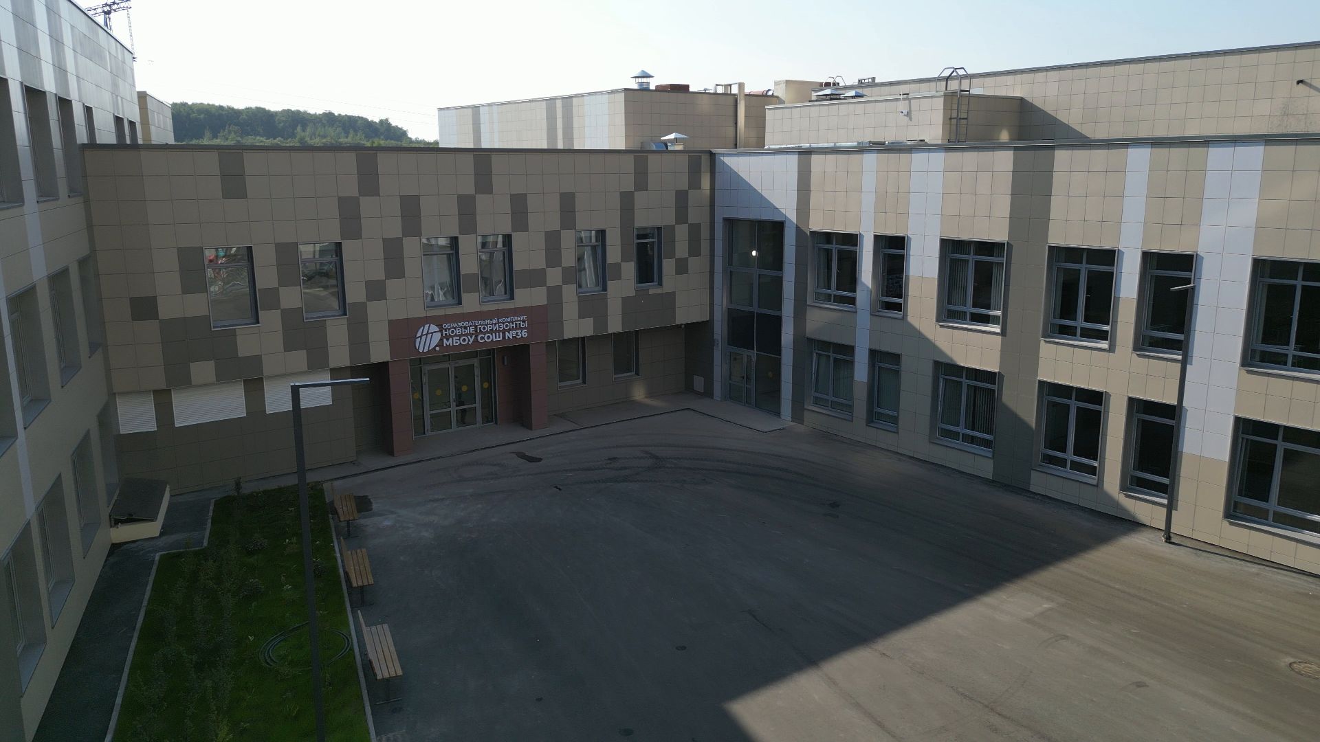 видео с коптера, мытищи, школа, образование, строительство,