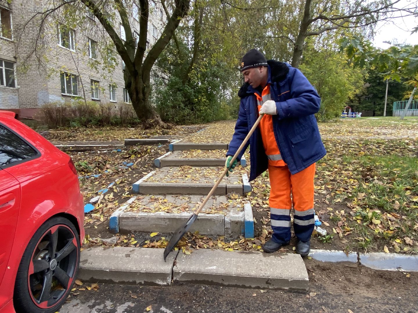 Листья, Осень, Уборка,