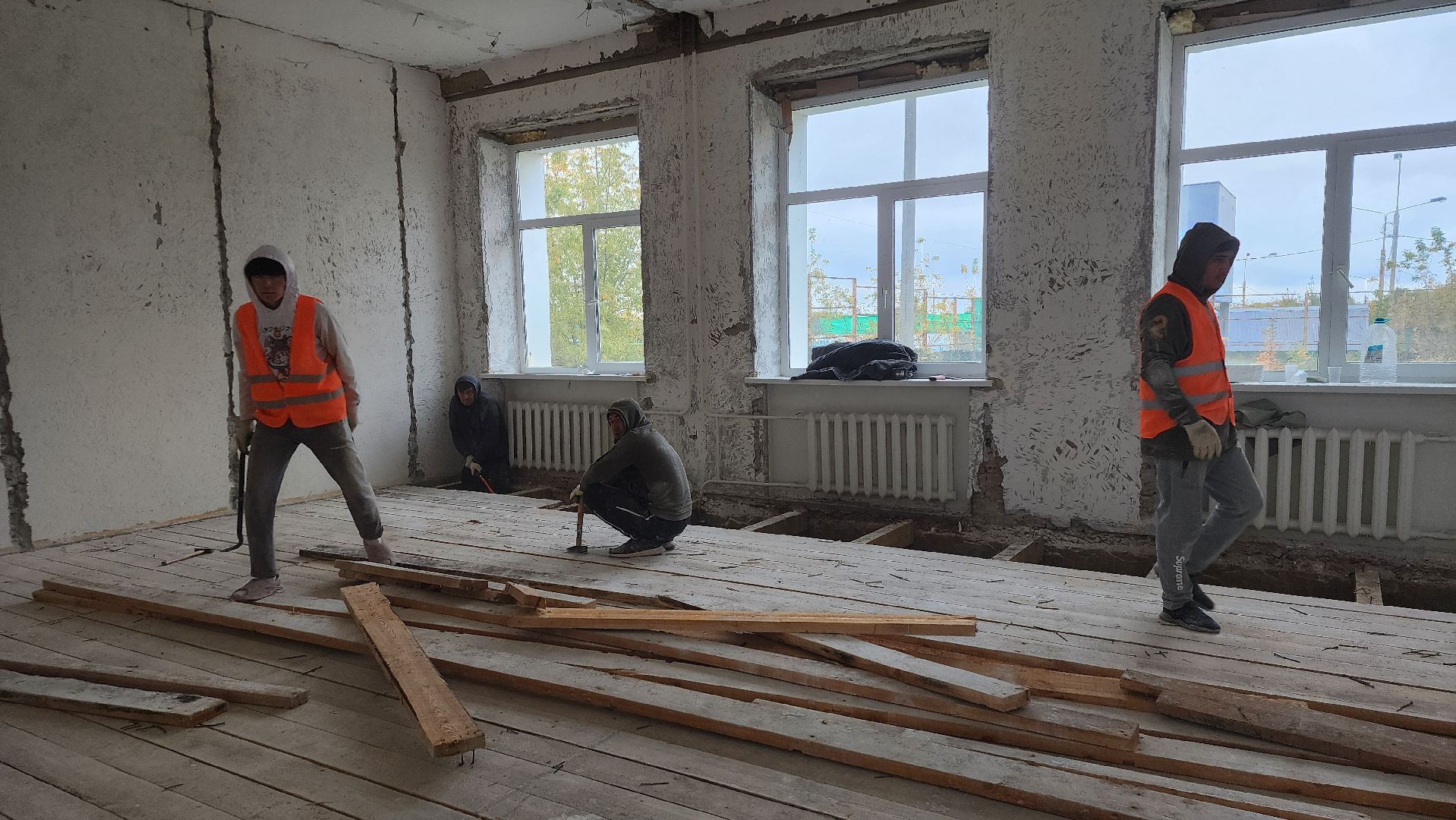 капитальный ремонт, ремонт школы, центр образования, поселок Обухово, Богородский городской округ,