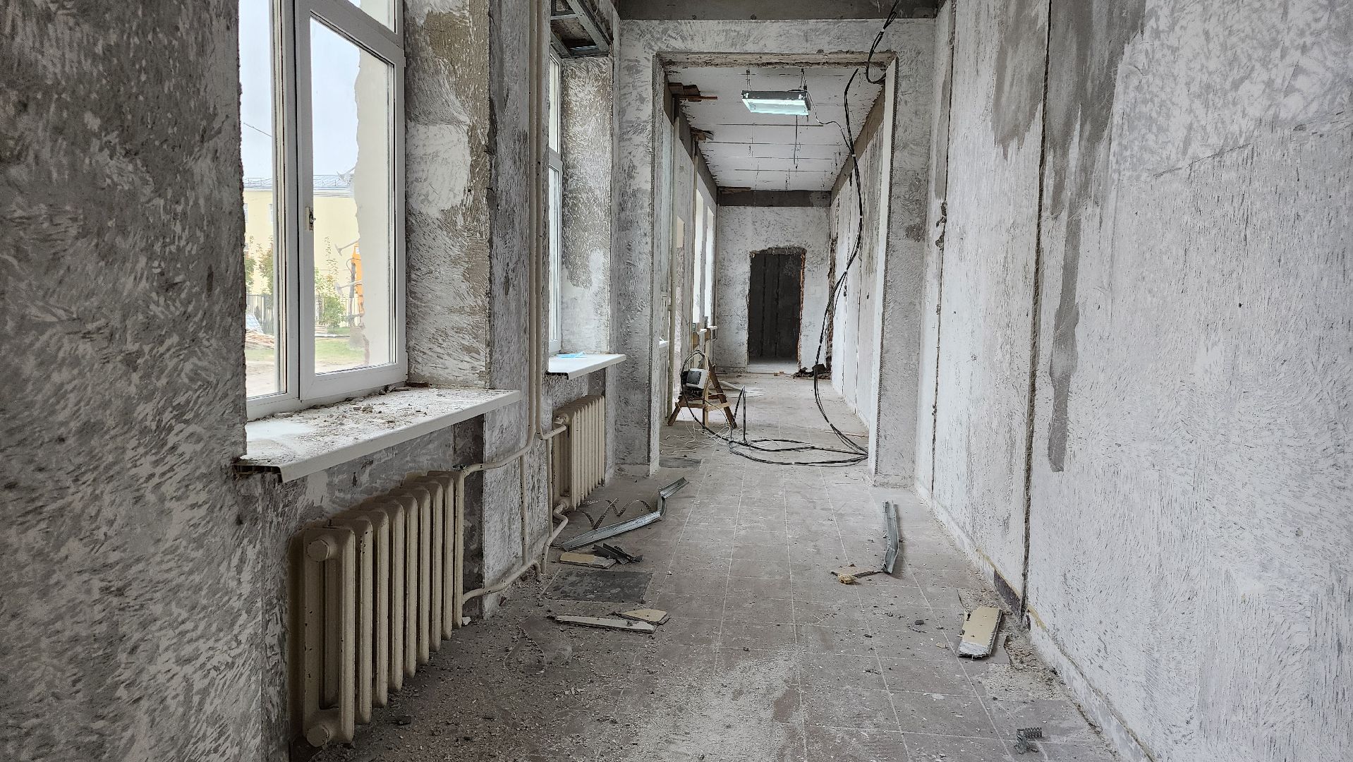 капитальный ремонт, ремонт школы, центр образования, поселок Обухово, Богородский городской округ,