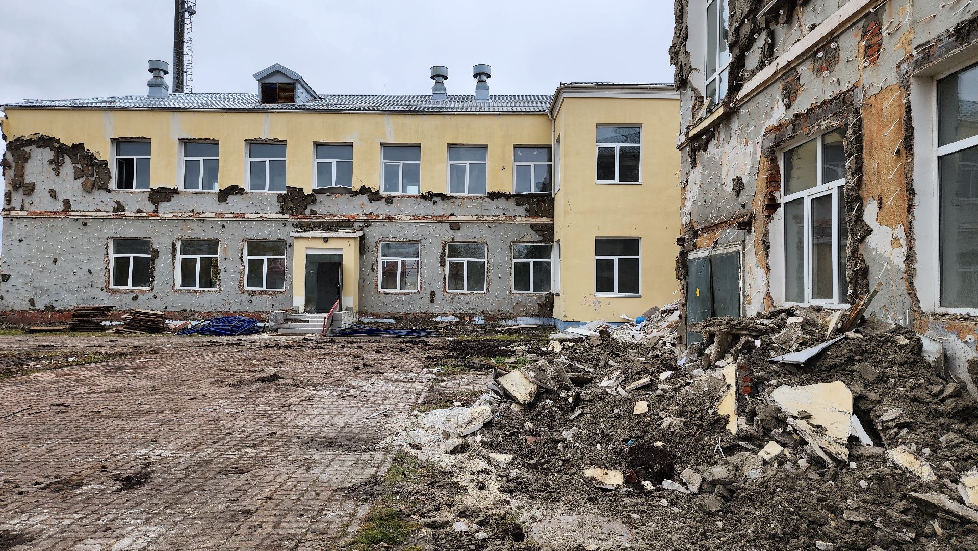 капитальный ремонт, ремонт школы, центр образования, поселок Обухово, Богородский городской округ,