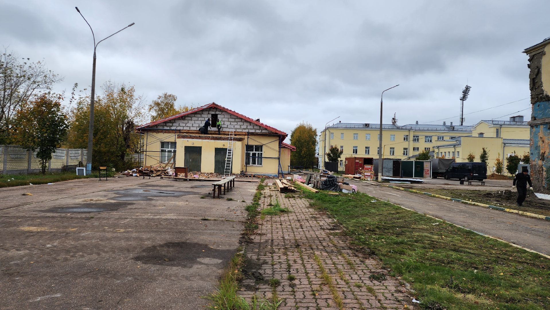 капитальный ремонт, ремонт школы, центр образования, поселок Обухово, Богородский городской округ,