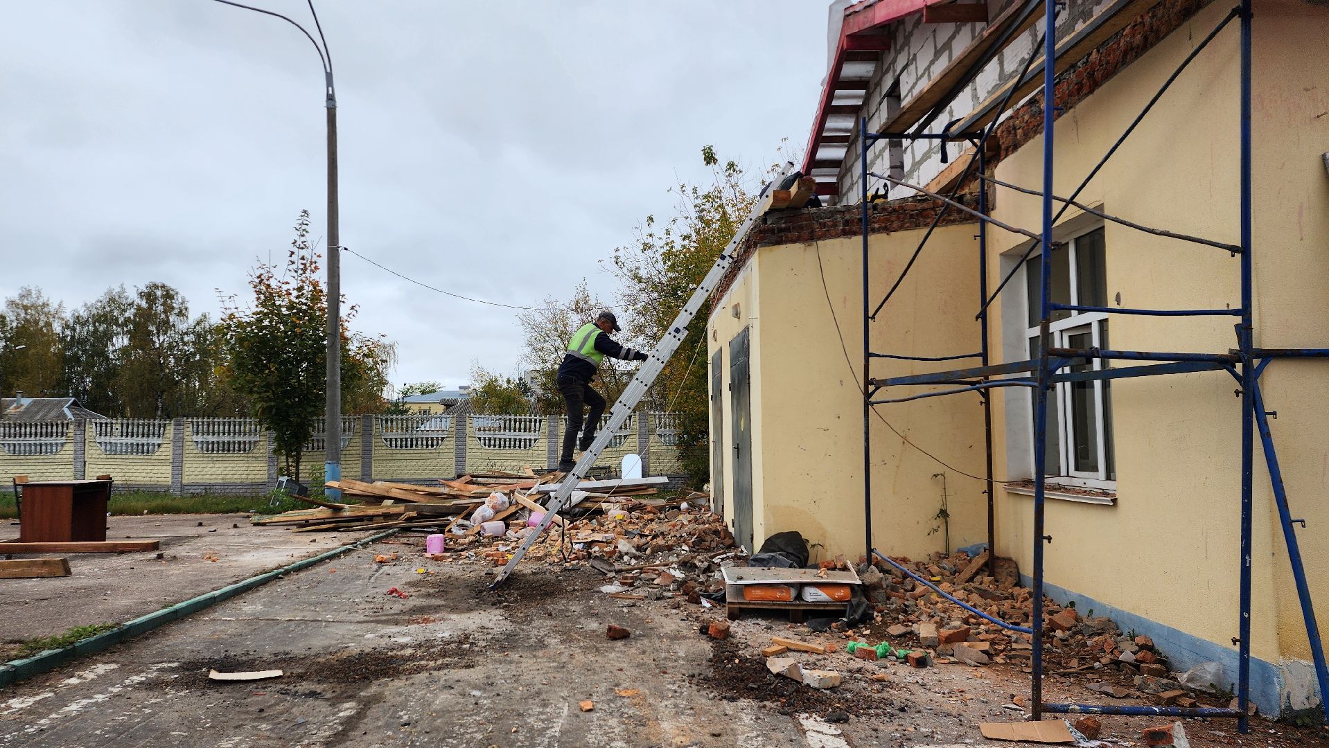 капитальный ремонт, ремонт школы, центр образования, поселок Обухово, Богородский городской округ,