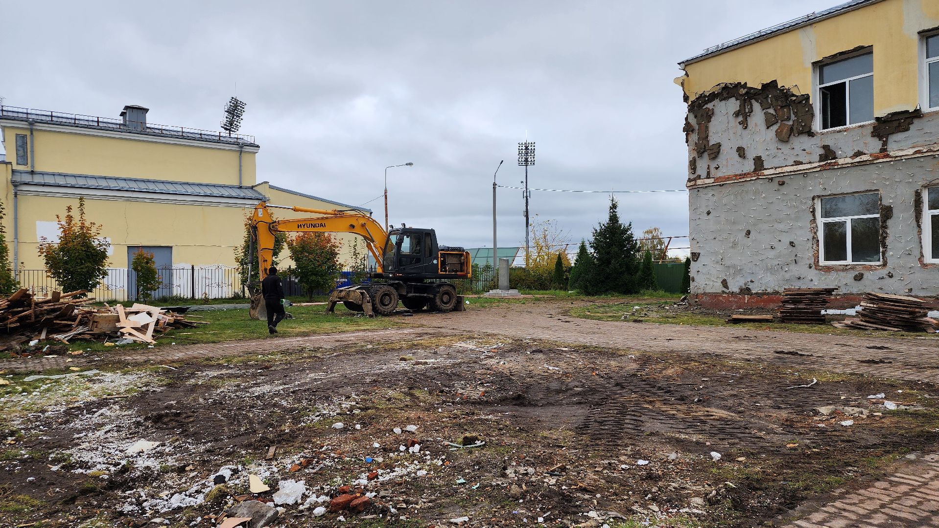 капитальный ремонт, ремонт школы, центр образования, поселок Обухово, Богородский городской округ,
