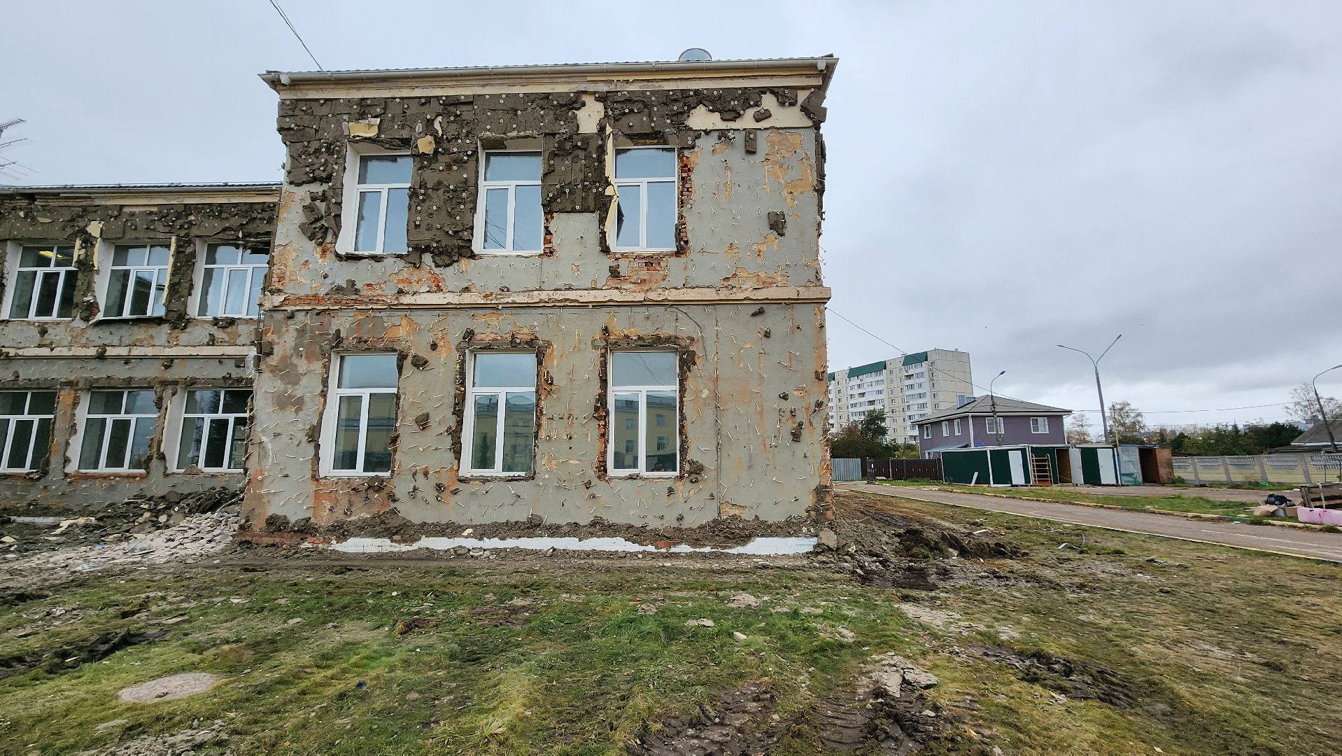 капитальный ремонт, ремонт школы, центр образования, поселок Обухово, Богородский городской округ,