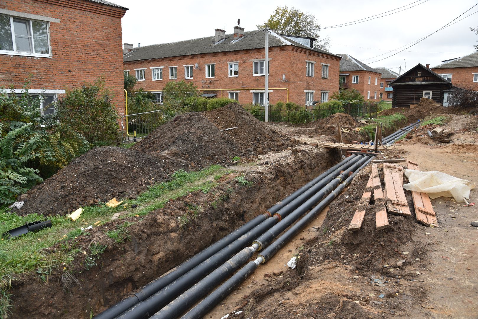 лотошино, новолотошино, жкх, теплотрасса, замена труб отопления, ремонт теплотрассы, ремонт тепловых сетей,