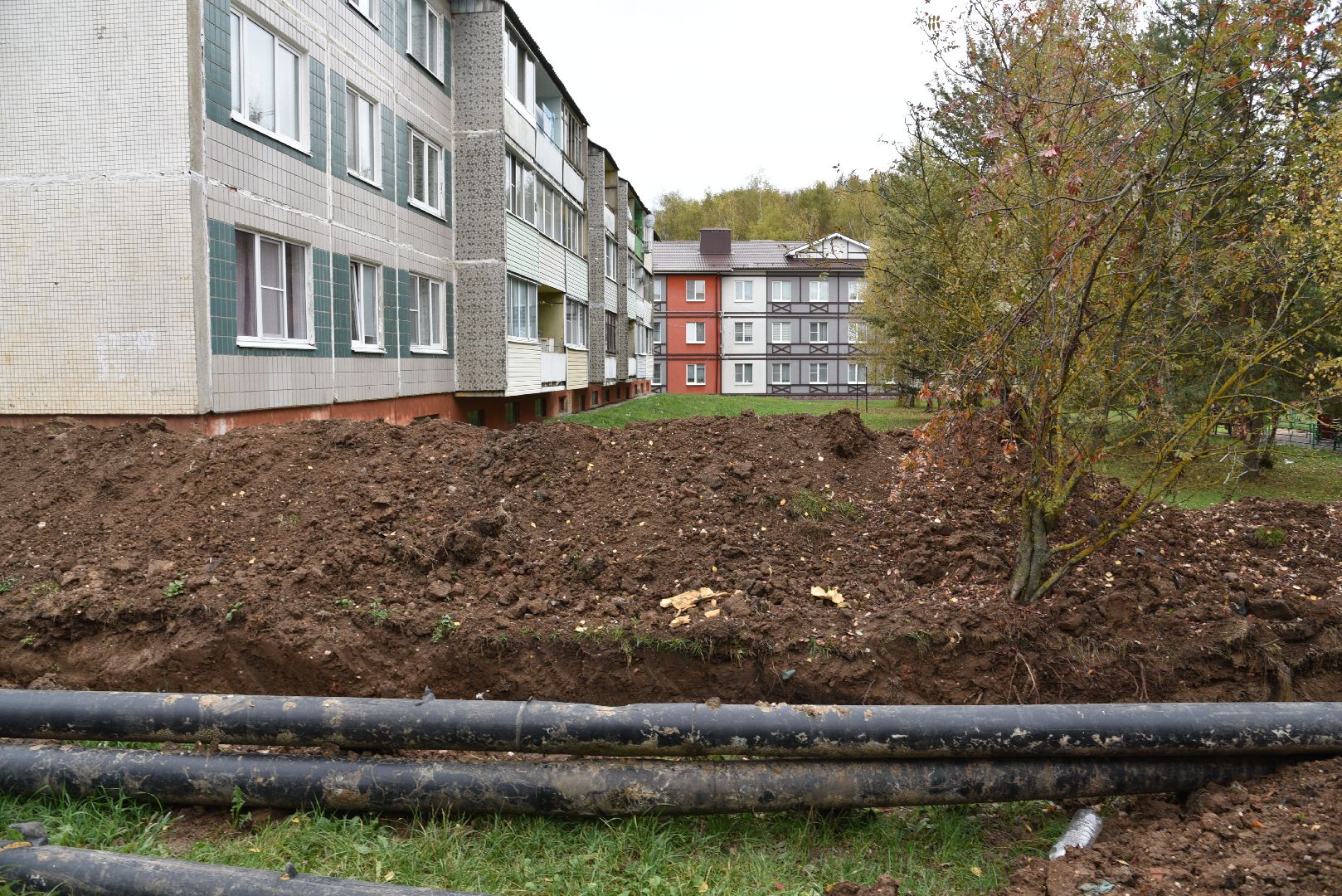 лотошино, новолотошино, жкх, теплотрасса, замена труб отопления, ремонт теплотрассы, ремонт тепловых сетей,