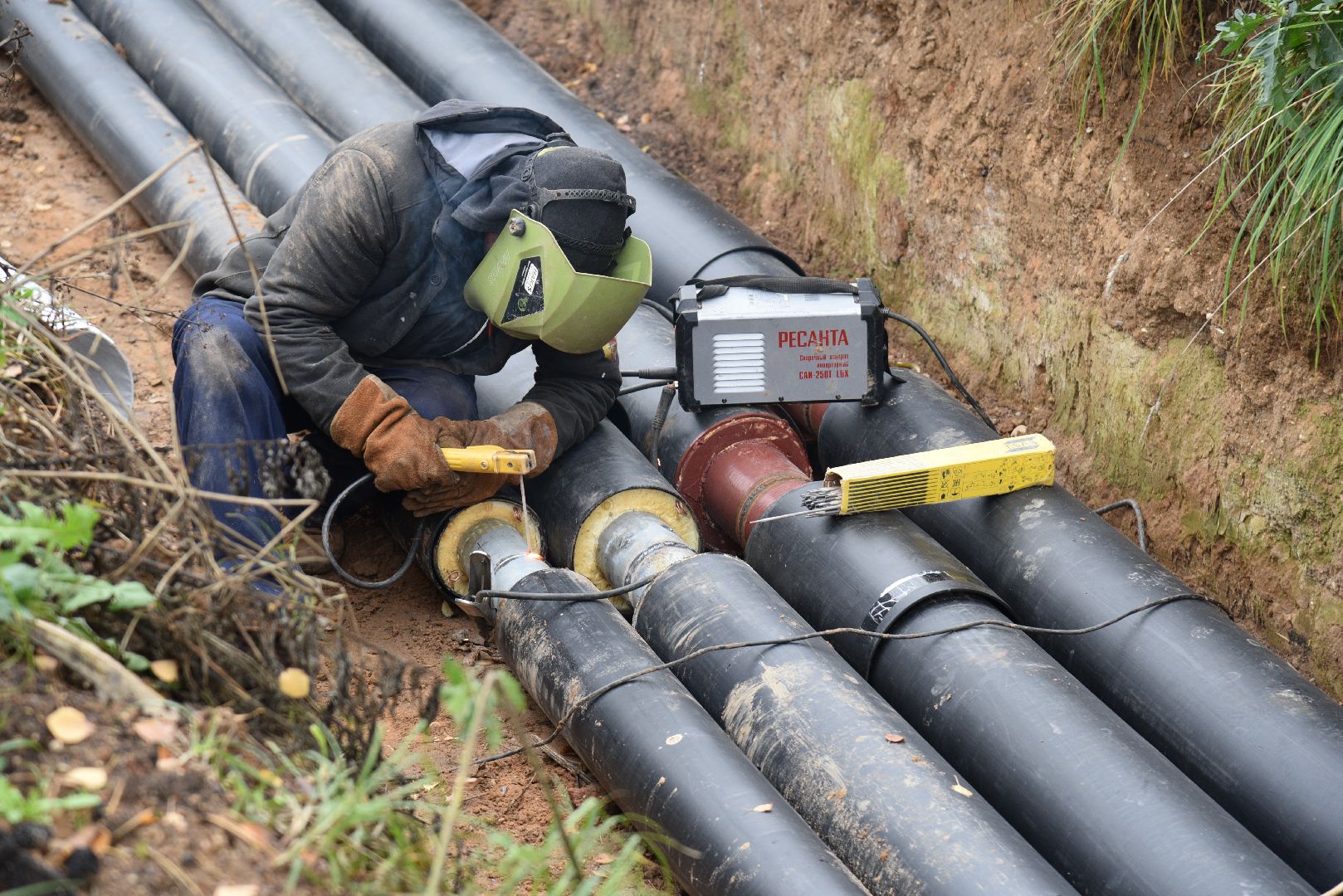 лотошино, новолотошино, жкх, теплотрасса, замена труб отопления, ремонт теплотрассы, ремонт тепловых сетей,