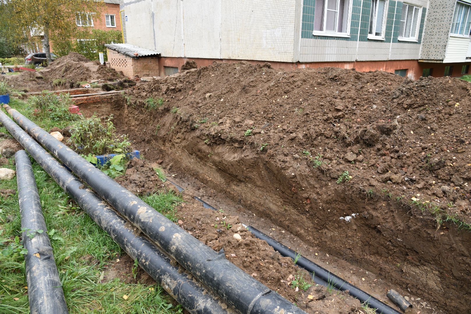 лотошино, новолотошино, жкх, теплотрасса, замена труб отопления, ремонт теплотрассы, ремонт тепловых сетей,