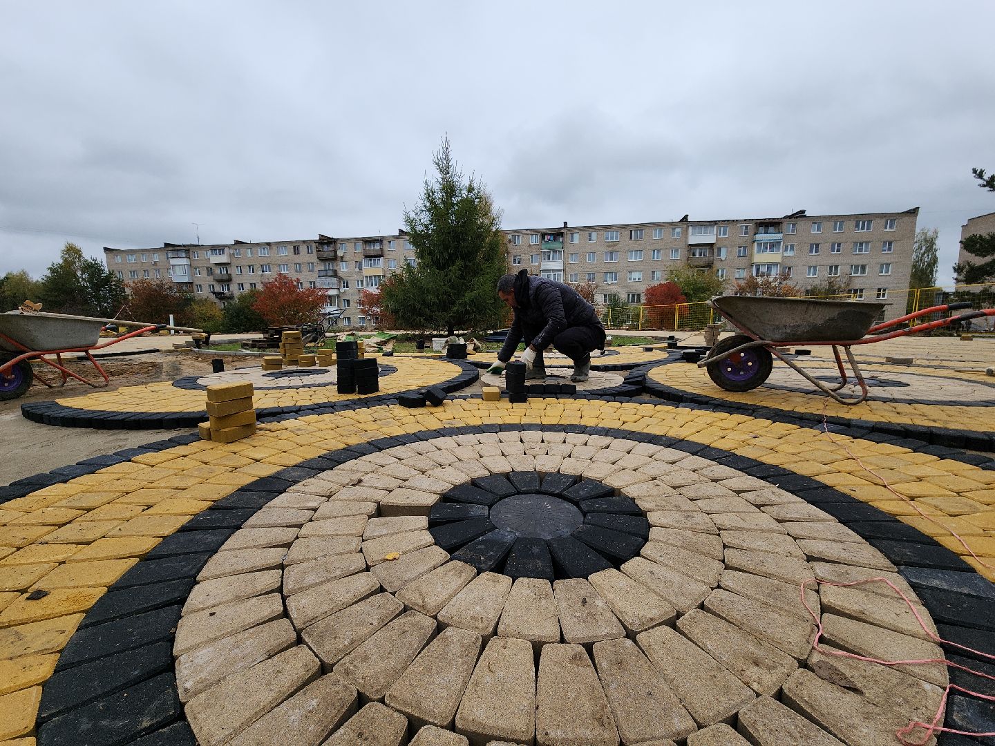 благоустройство, сквер, сквер солнышко, колюбакино, руза, рузский городской округ, московская область, подмосковье,