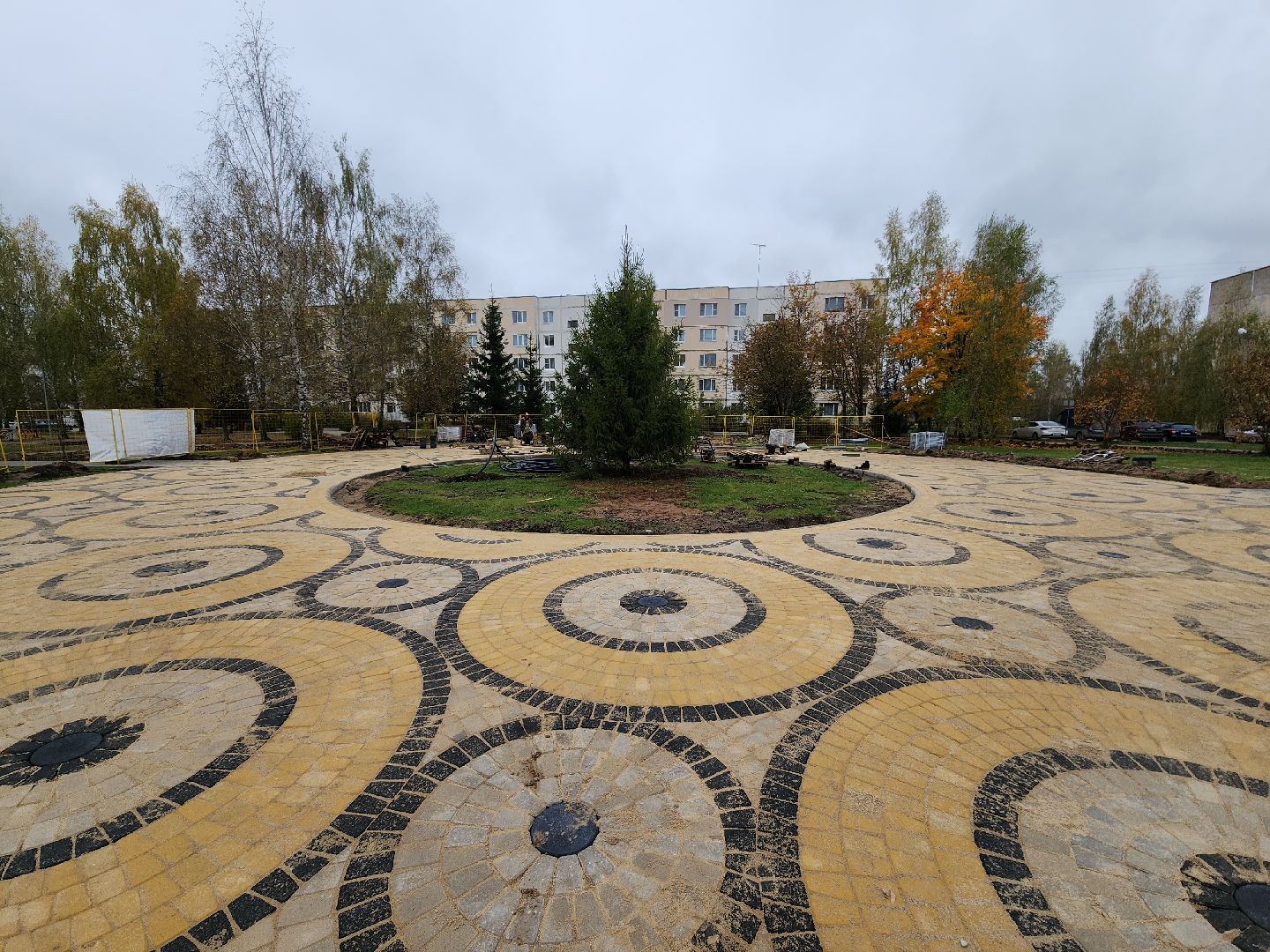 благоустройство, сквер, сквер солнышко, колюбакино, руза, рузский городской округ, московская область, подмосковье,