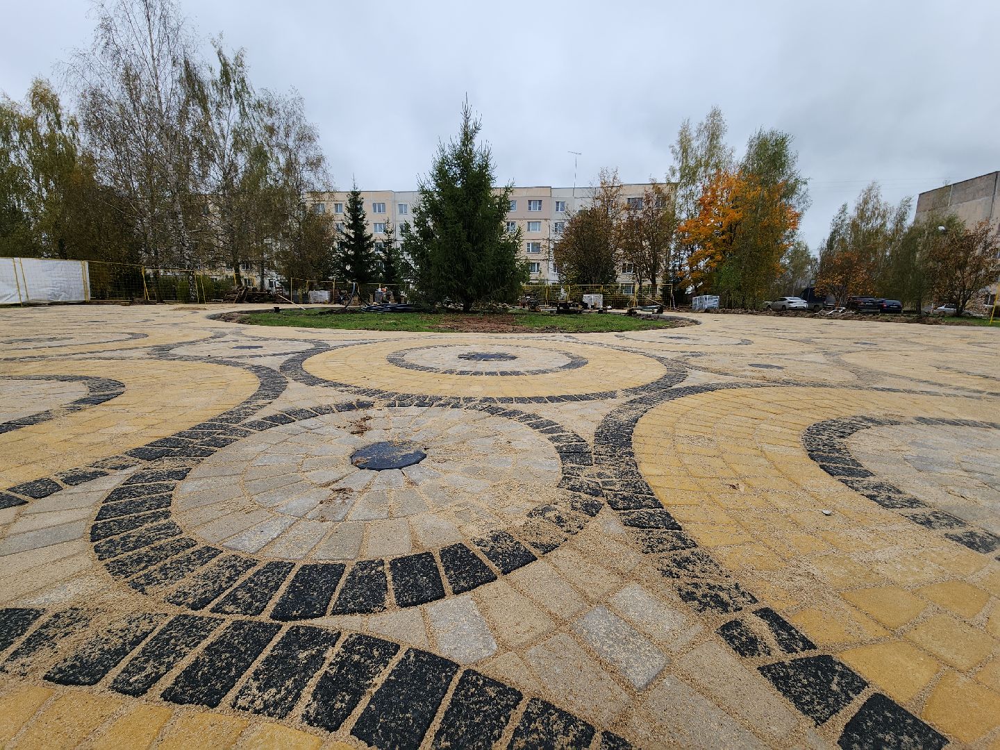 благоустройство, сквер, сквер солнышко, колюбакино, руза, рузский городской округ, московская область, подмосковье,