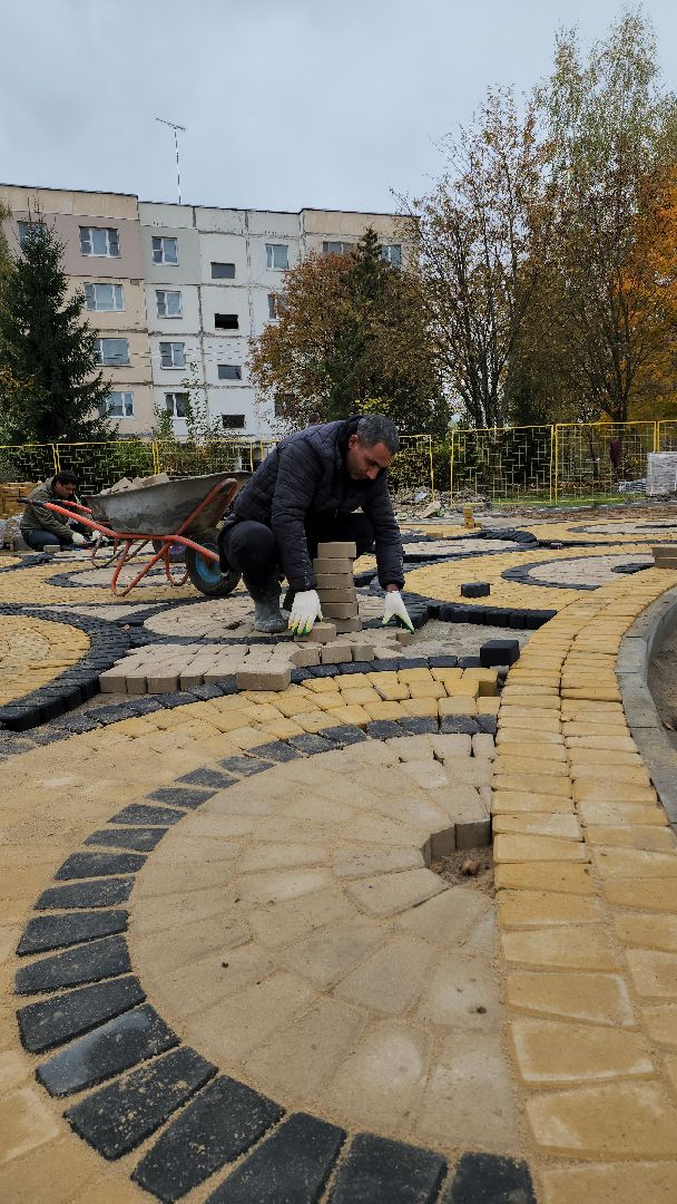 благоустройство, сквер, сквер солнышко, колюбакино, руза, рузский городской округ, московская область, подмосковье,