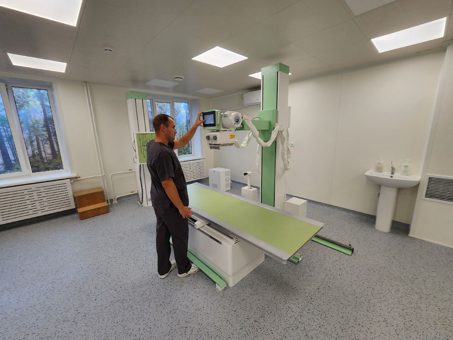 Чехов, Чеховская больница, новое оборудование, рентген-аппарат, рентгенкабинет, диагностика, исследования, рентгеновский комплекс, программа Здравоохранение Подмосковья,