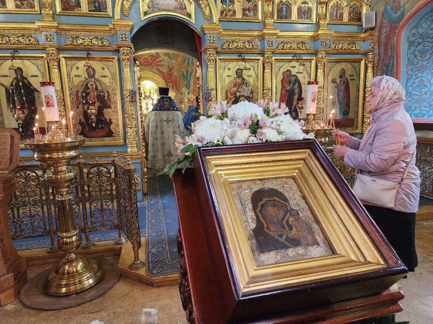 Чехов, Всероссийский молебен, икона Казанской Божией Матери, Анно-Зачатьевский храм, молебен о победе, богослужение,