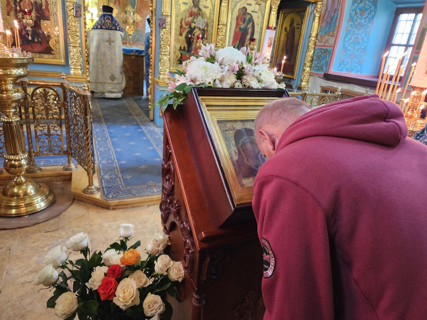 Чехов, Всероссийский молебен, икона Казанской Божией Матери, Анно-Зачатьевский храм, молебен о победе, богослужение,