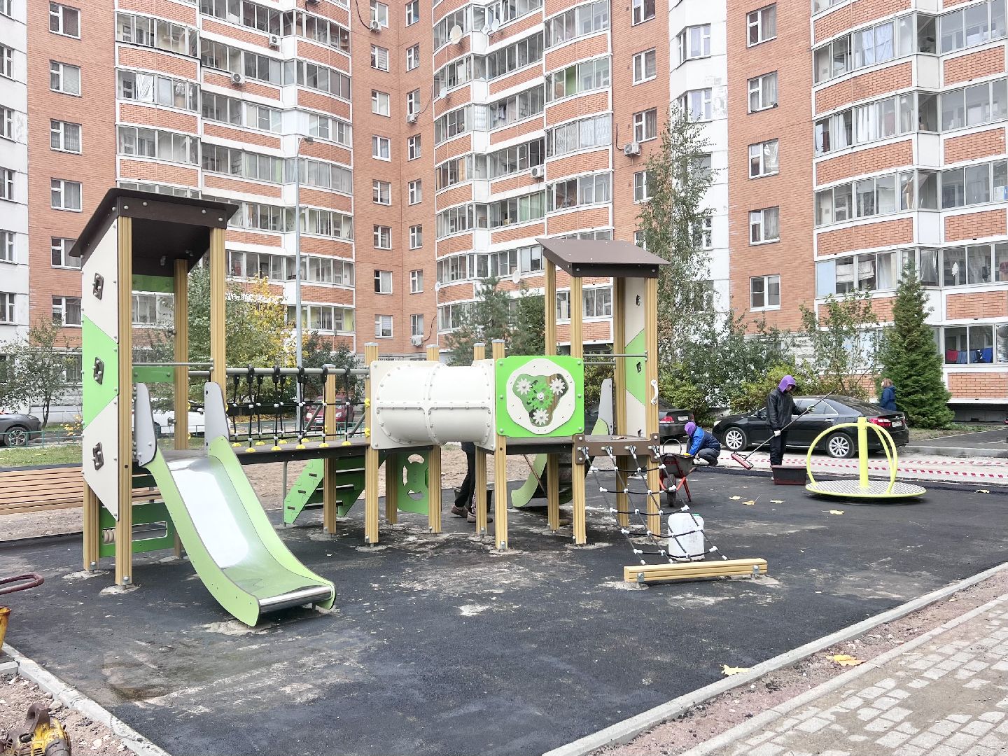 Балашиха, Подмосковье, модернизация детских игровых площадок, безопасное покрытие,благоустройство дворовой территории,