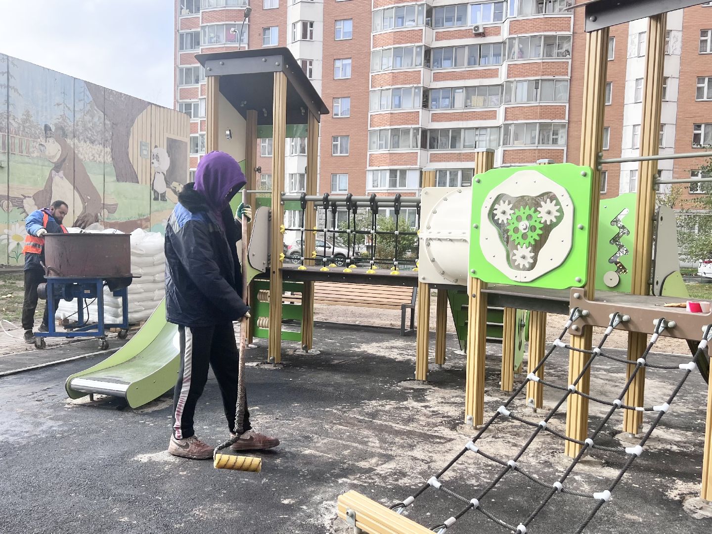 Балашиха, Подмосковье, модернизация детских игровых площадок, безопасное покрытие,благоустройство дворовой территории,