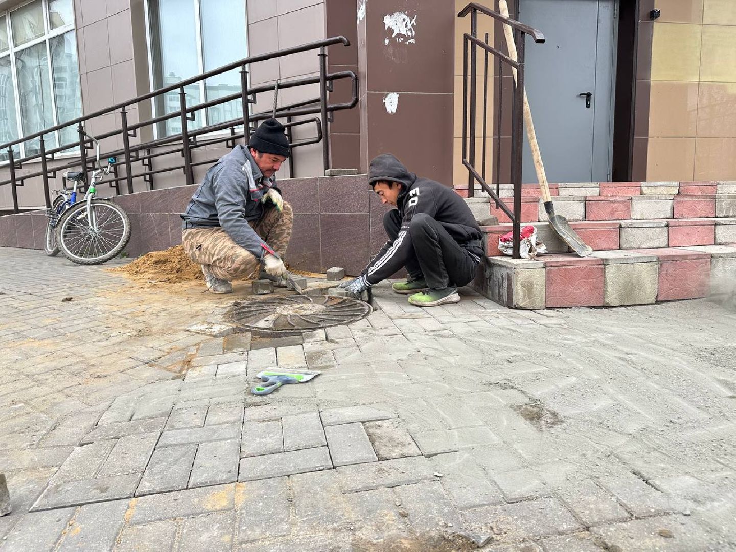 ремонт тротуаров, плитка,