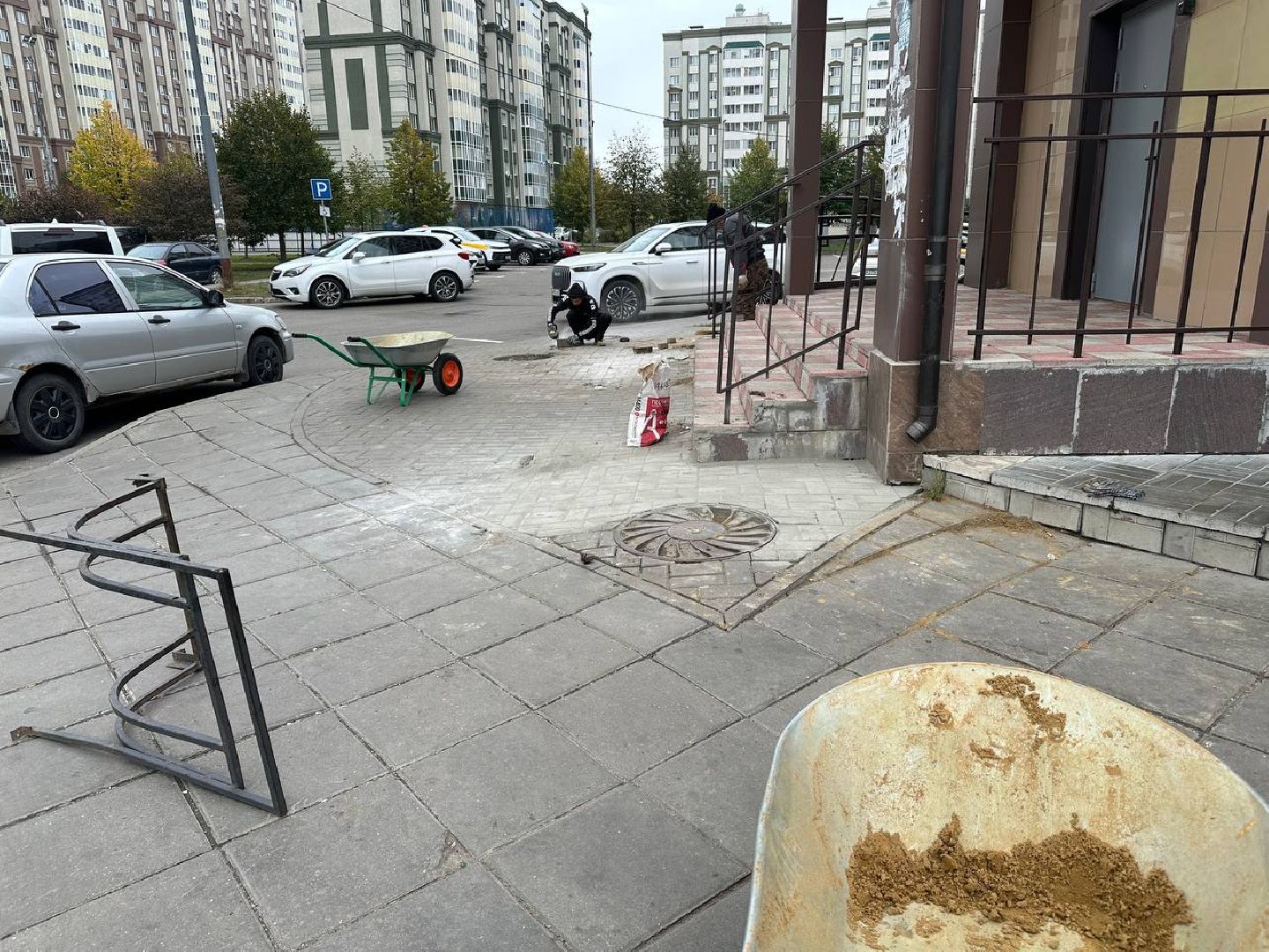 ремонт тротуаров, плитка,