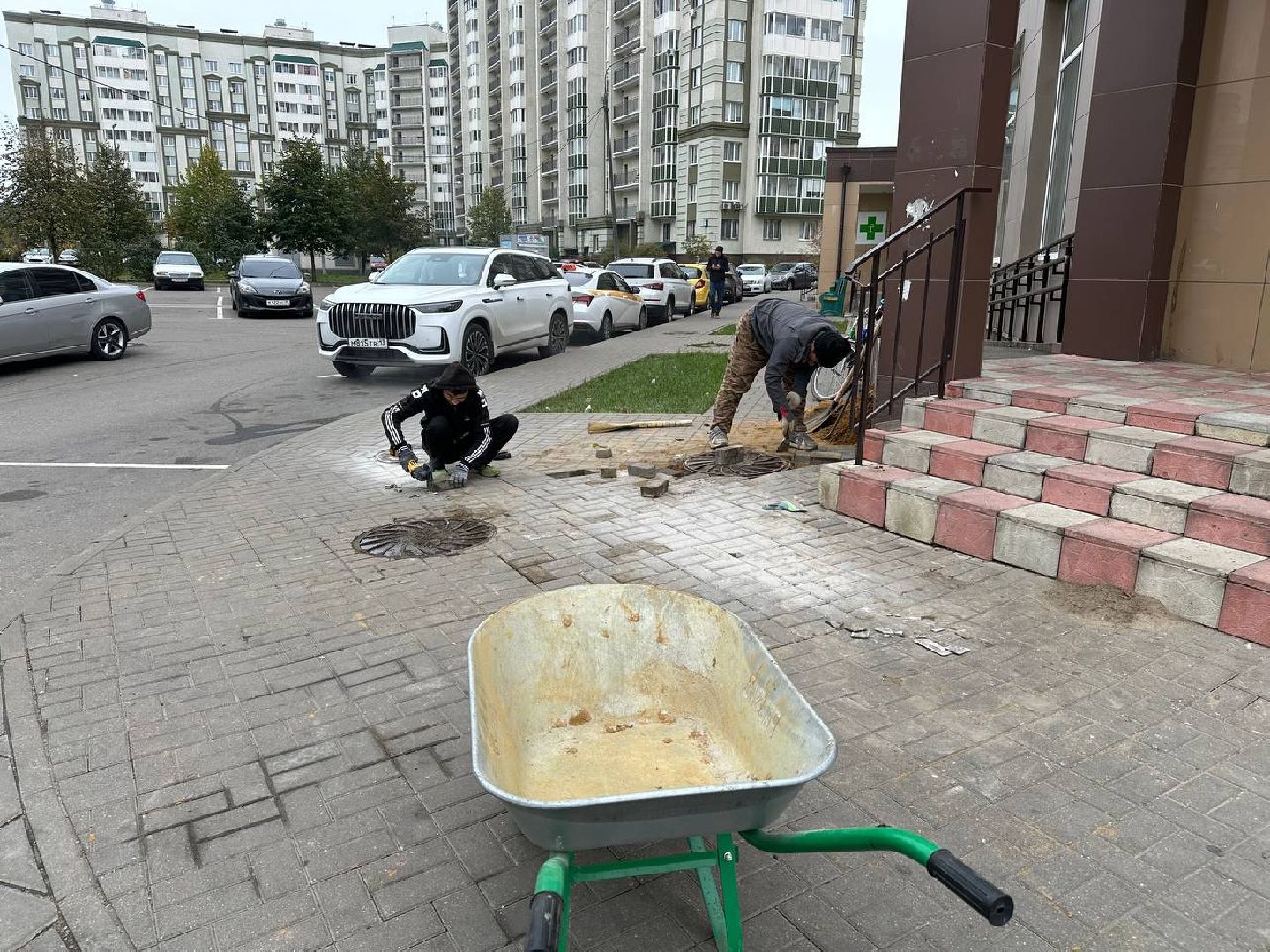 ремонт тротуаров, плитка,