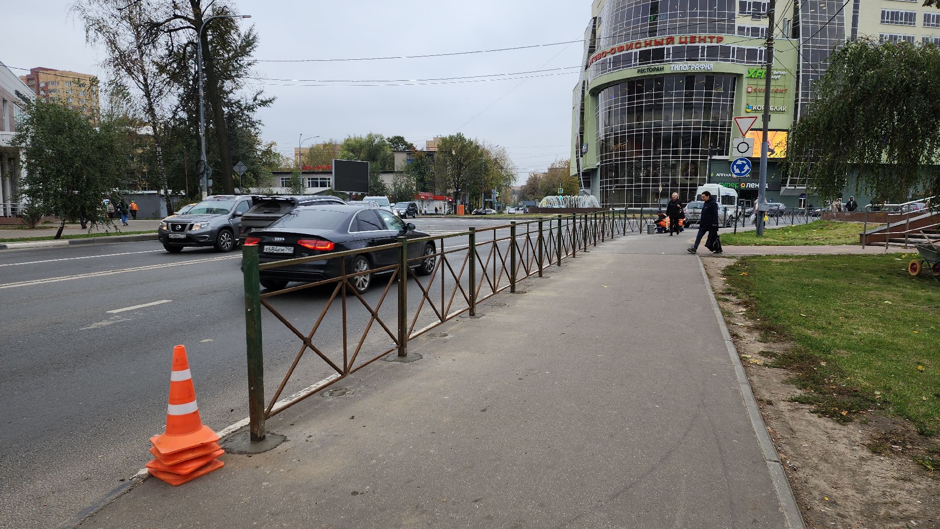 пушкино, дороги, ограждение, жители, дорога, тротуар,