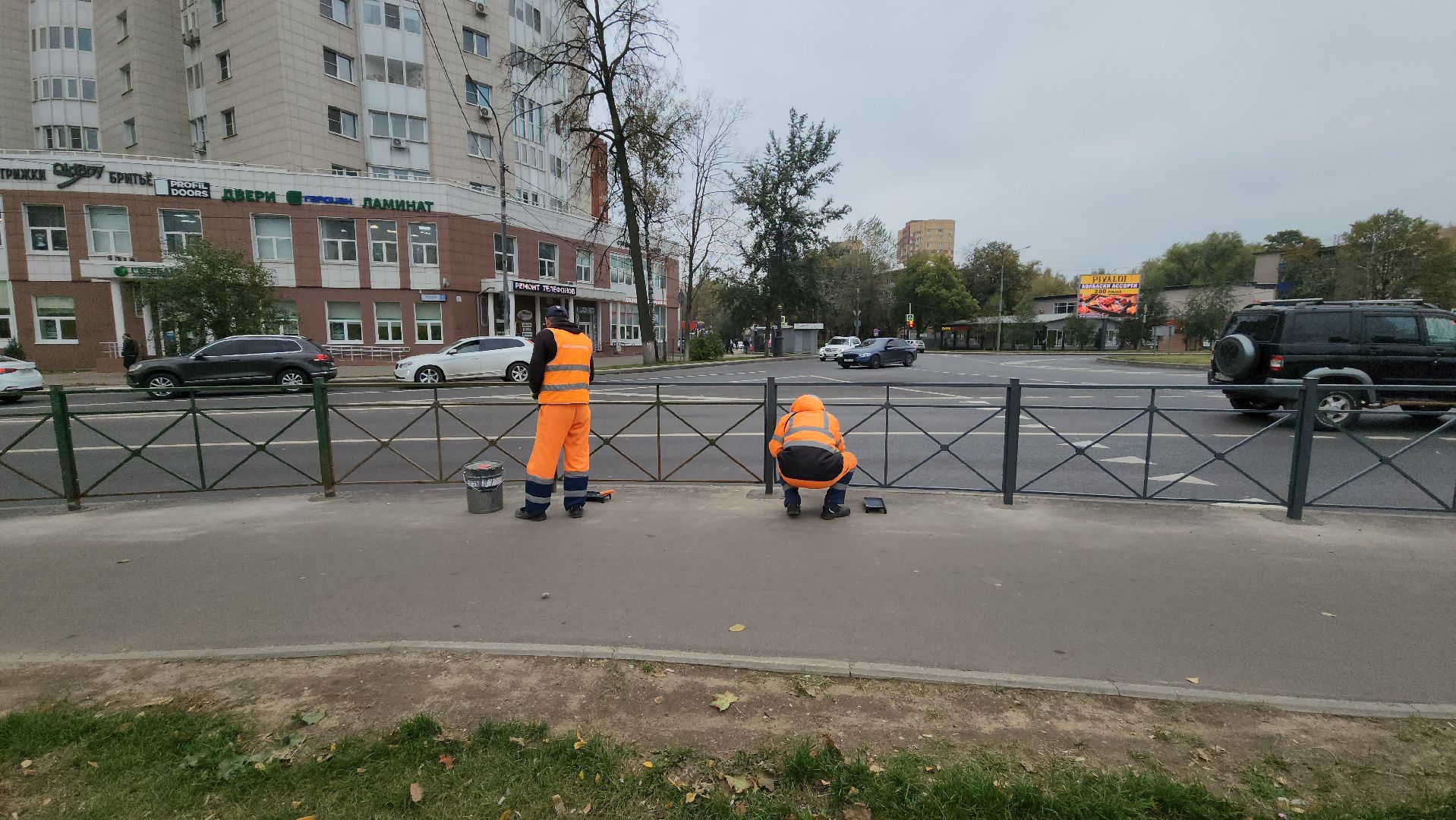 пушкино, дороги, ограждение, жители, дорога, тротуар,