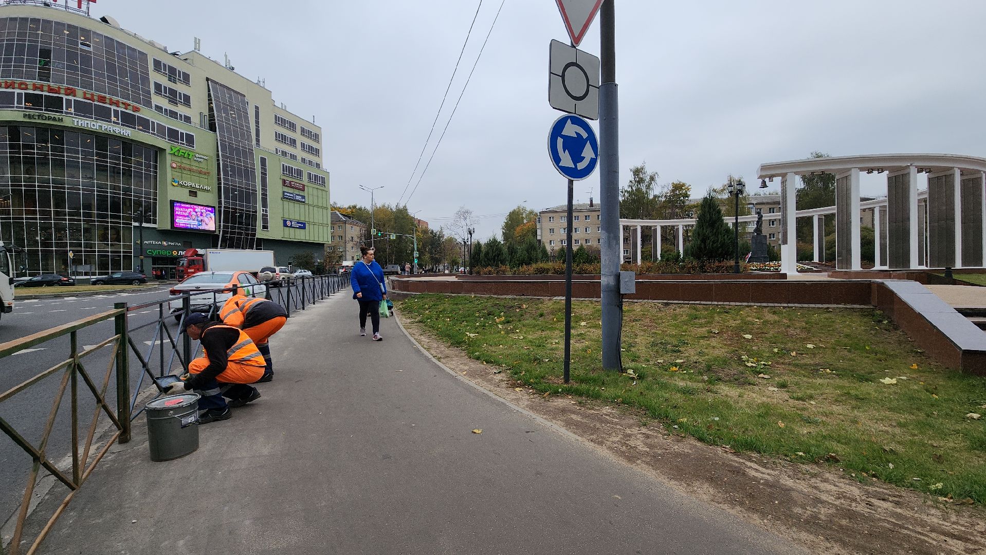 пушкино, дороги, ограждение, жители, дорога, тротуар,