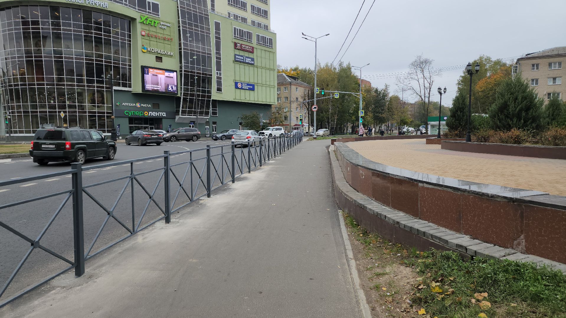 пушкино, дороги, ограждение, жители, дорога, тротуар,