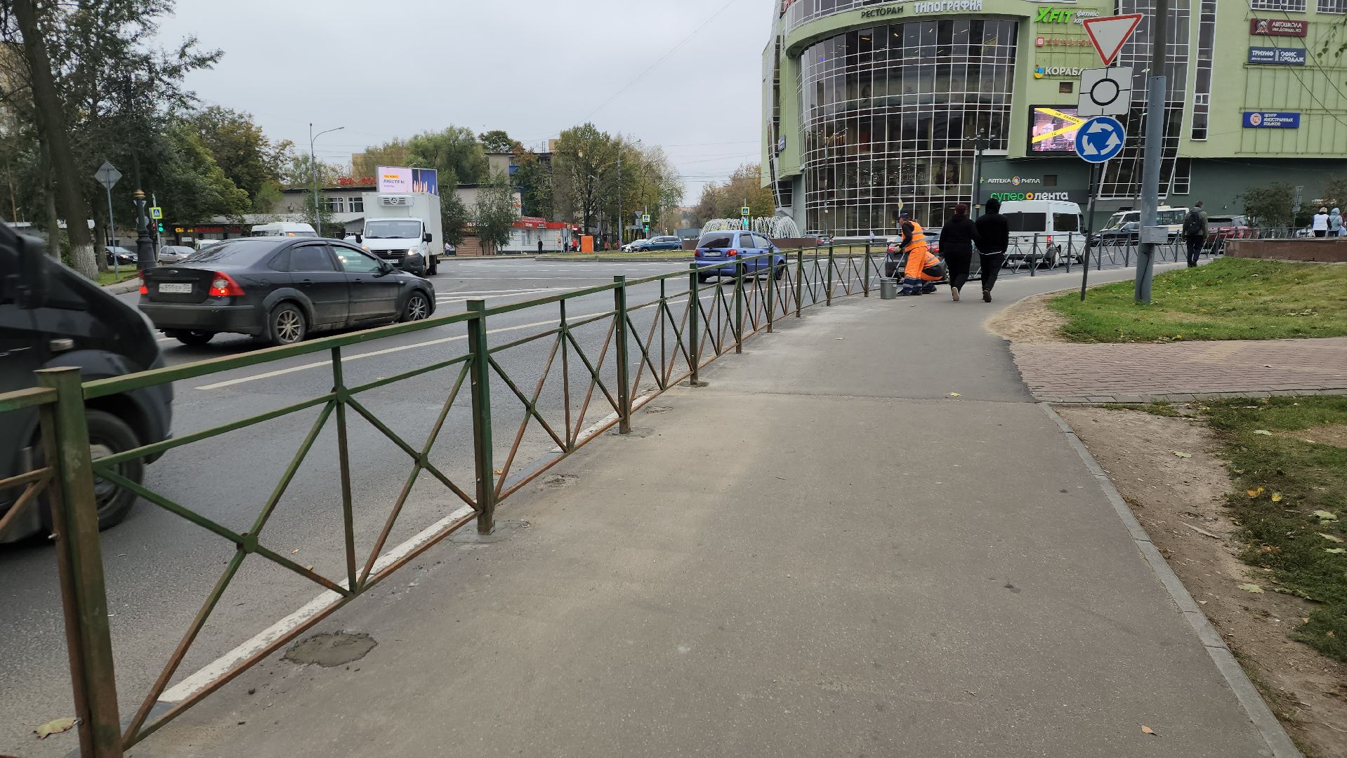 пушкино, дороги, ограждение, жители, дорога, тротуар,