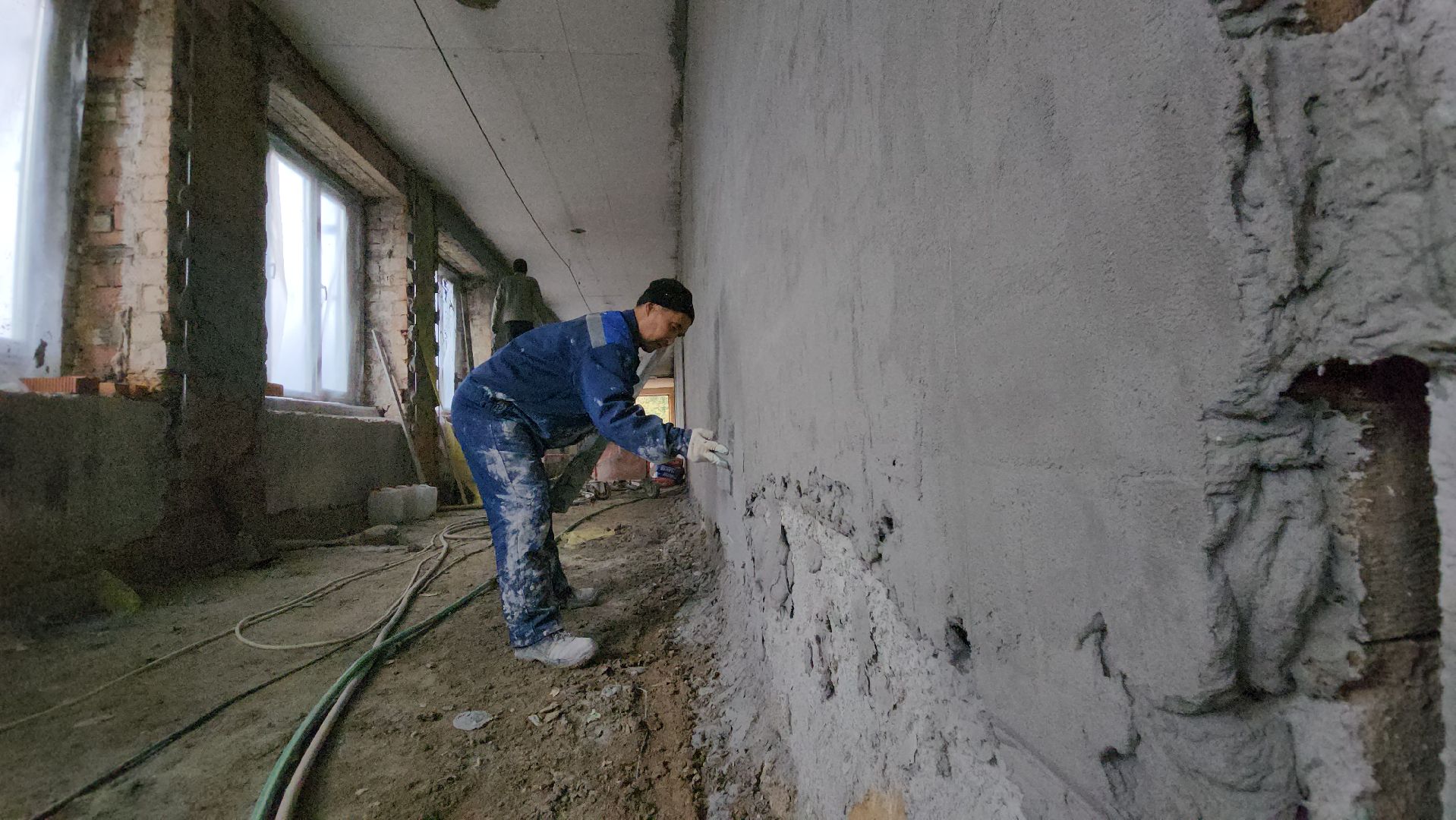 Ремонт школы, Лобня,Штукатурные работы,